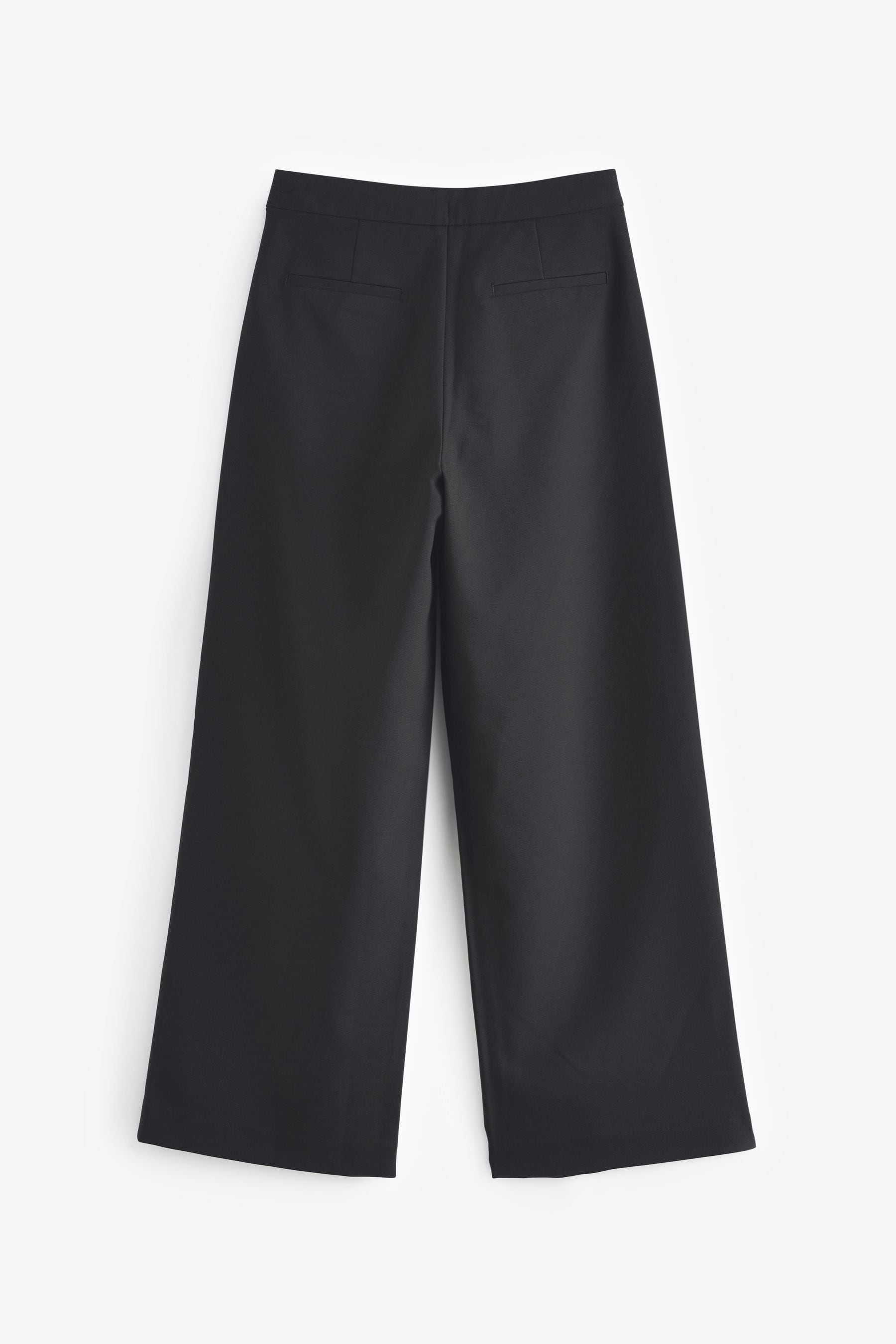 Dark Black Longer Length Senior Wide Leg School Trousers (9-18yrs)