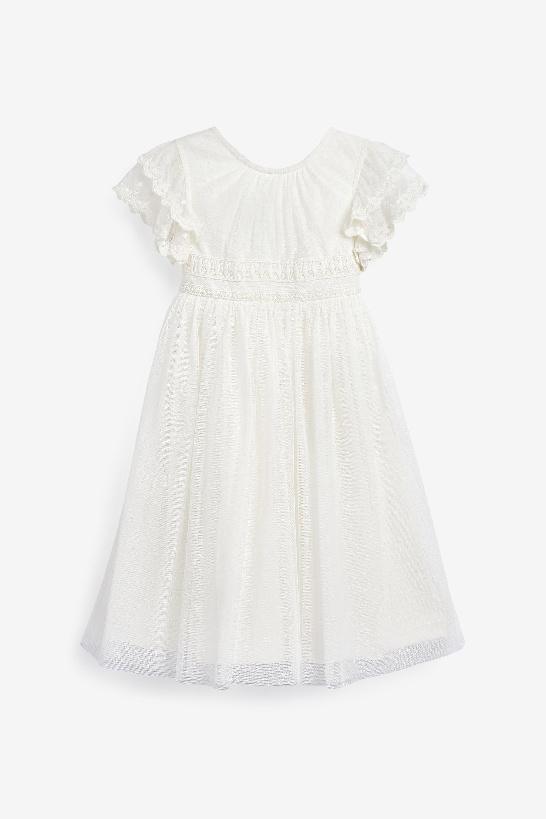 Ivory White Lace Bridesmaid Dress (3-16yrs)