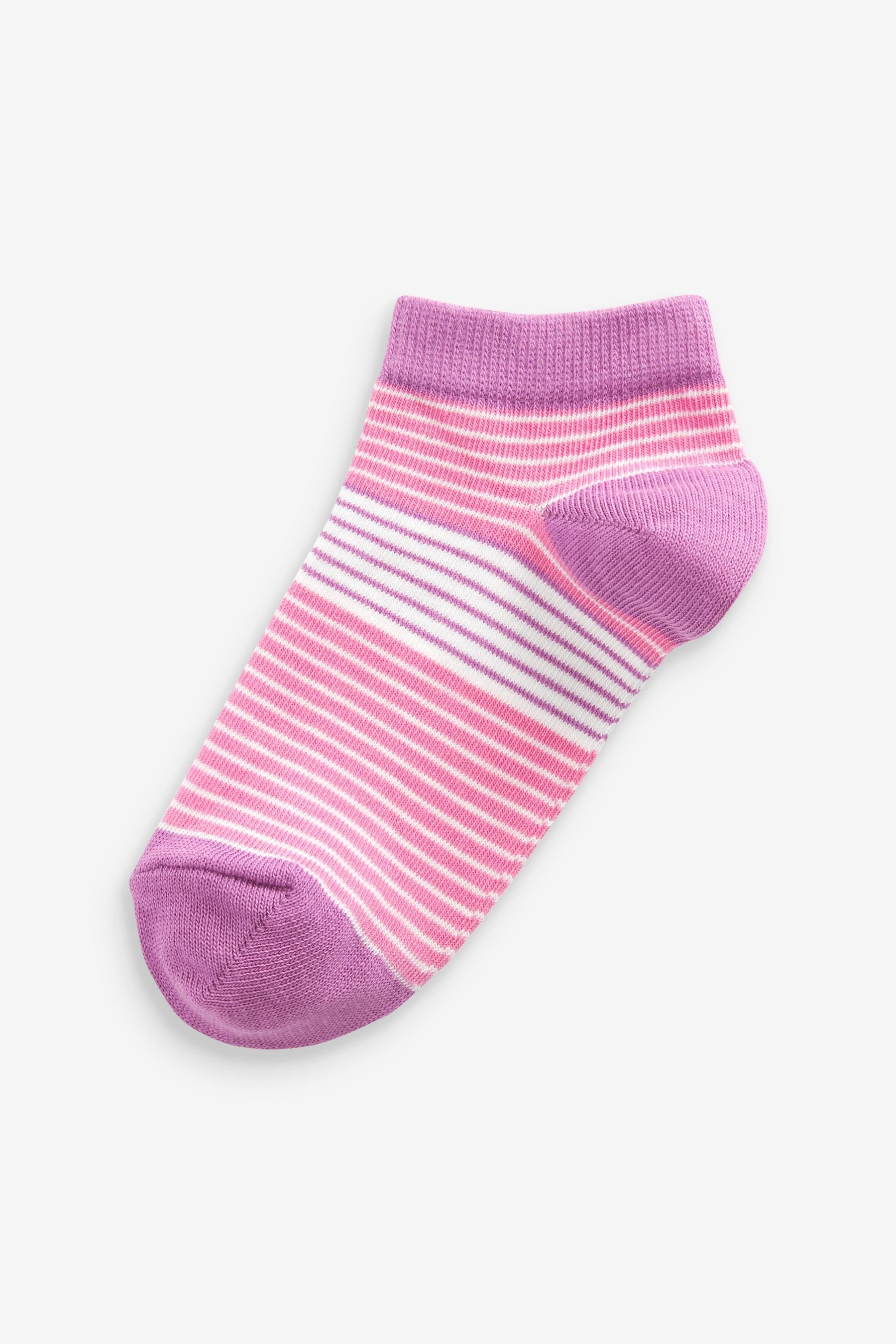 Multi 5 Pack Cotton Rich Bright Stripe Trainer Socks