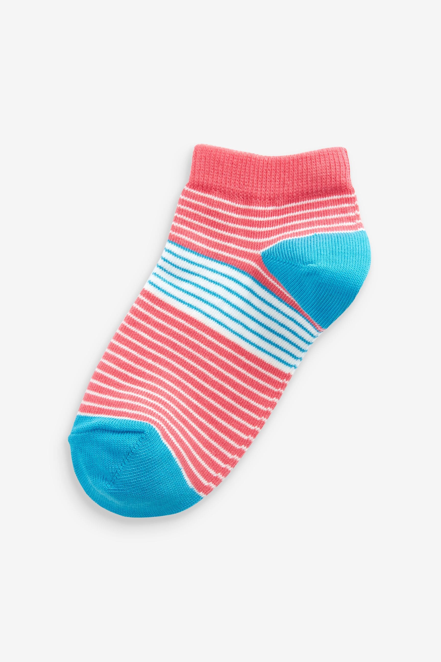 Multi 5 Pack Cotton Rich Bright Stripe Trainer Socks