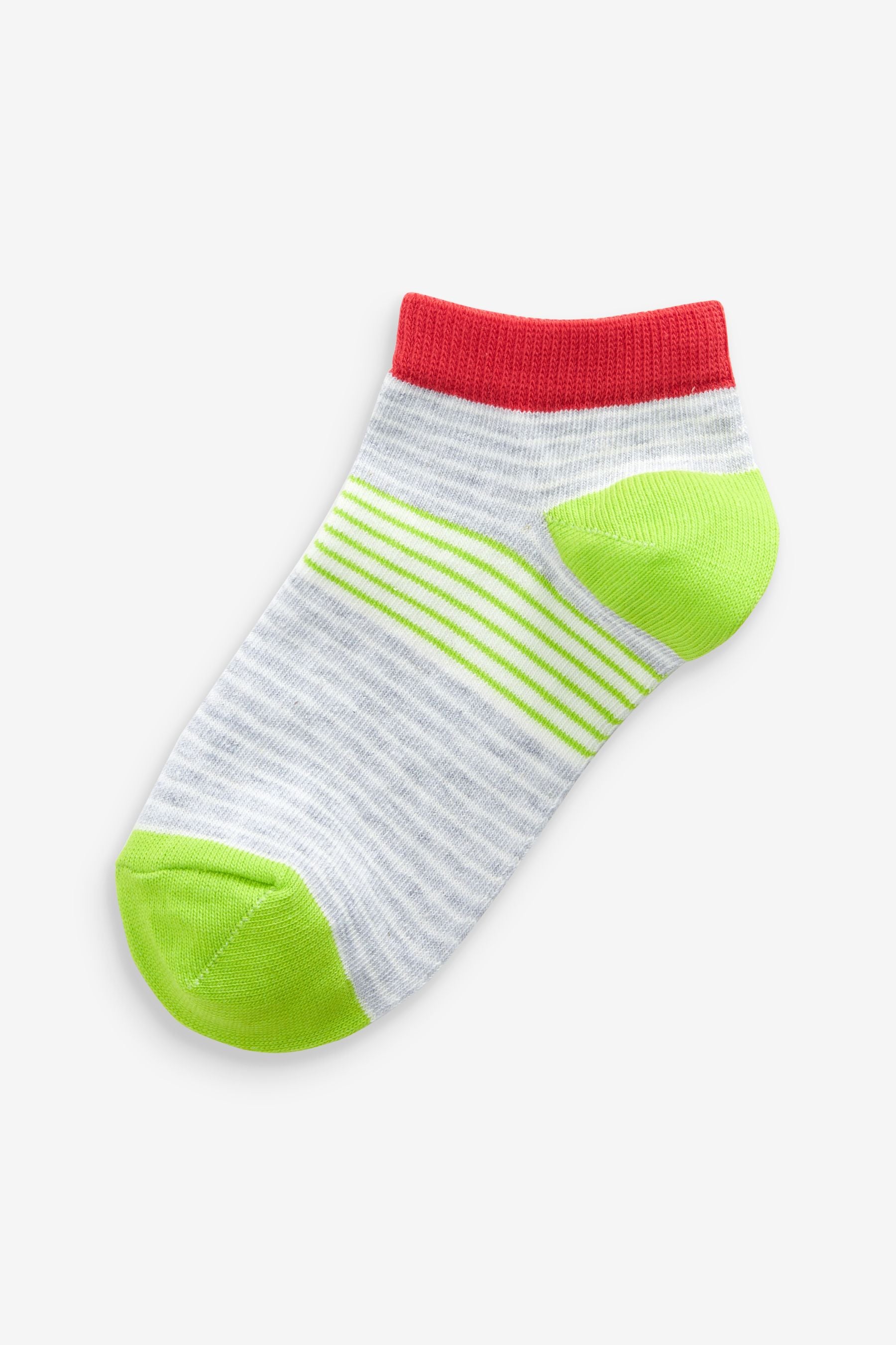 Multi 5 Pack Cotton Rich Bright Stripe Trainer Socks