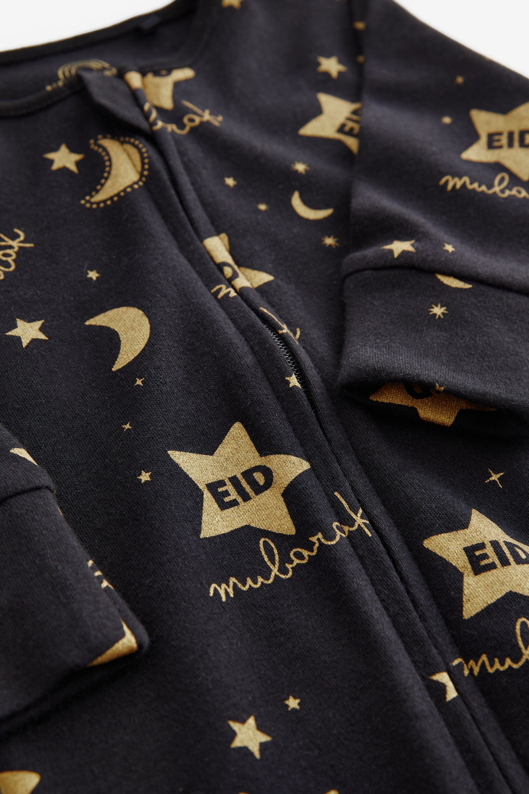 Black/Gold Baby Eid Sleepsuit (0mths-2yrs)