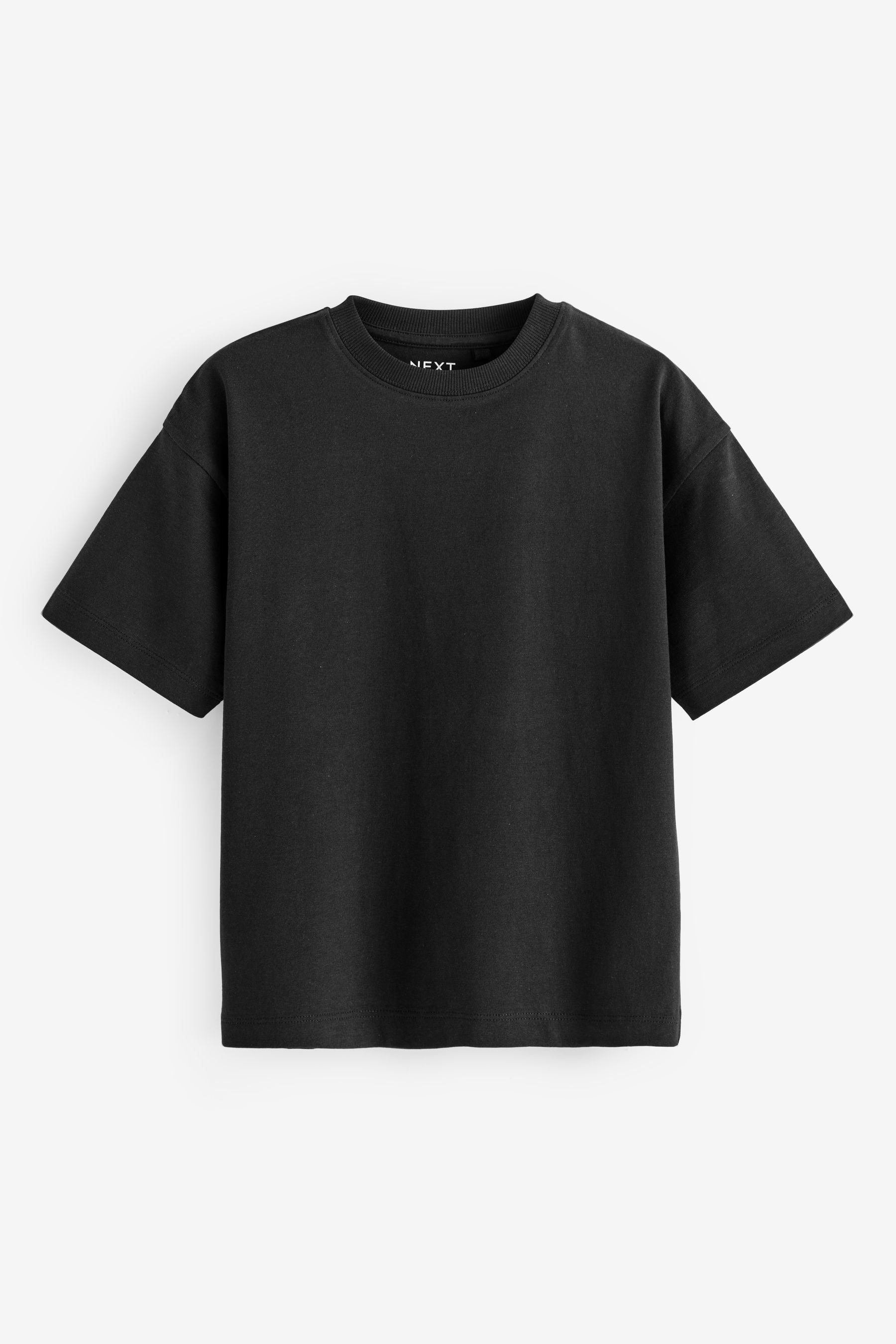 Black Relaxed Fit Short Sleeve 100% Cotton T-Shirt (3-16yrs)