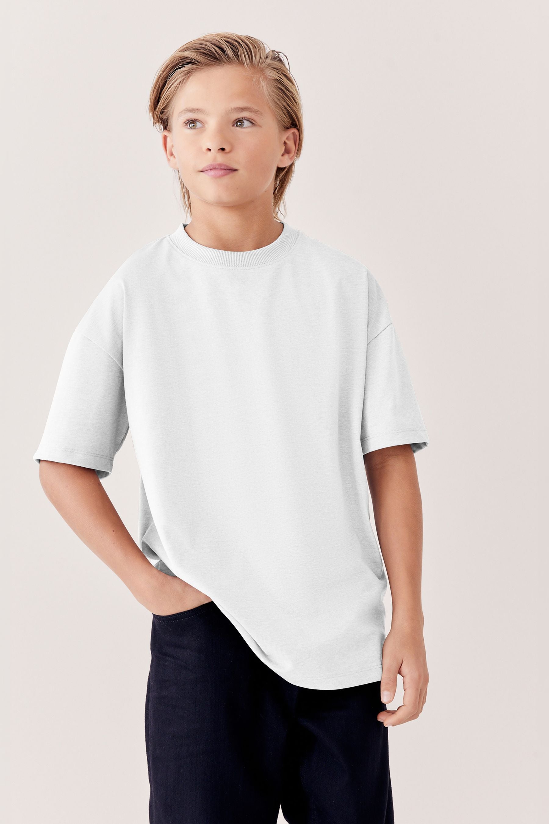 White Relaxed Fit Short Sleeve 100% Cotton T-Shirt (3-16yrs)