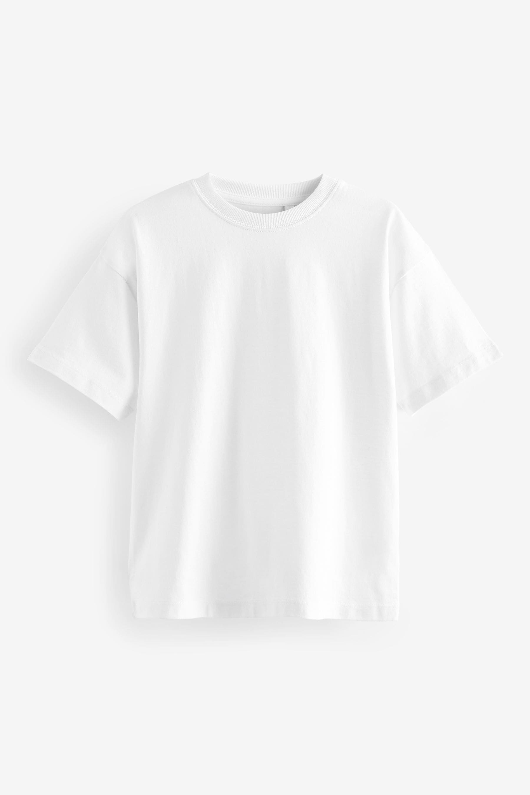 White Relaxed Fit Short Sleeve 100% Cotton T-Shirt (3-16yrs)