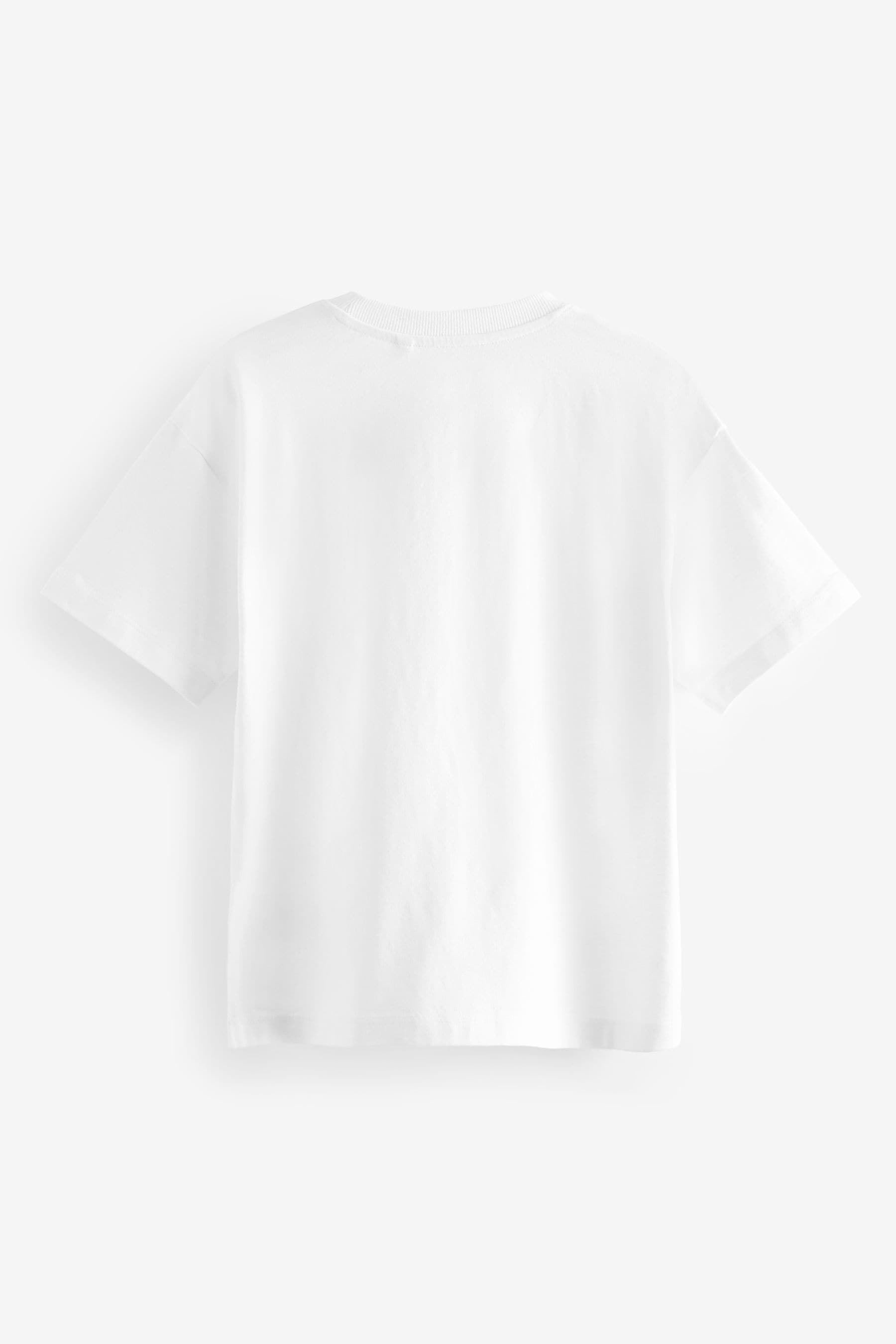 White Relaxed Fit Short Sleeve 100% Cotton T-Shirt (3-16yrs)