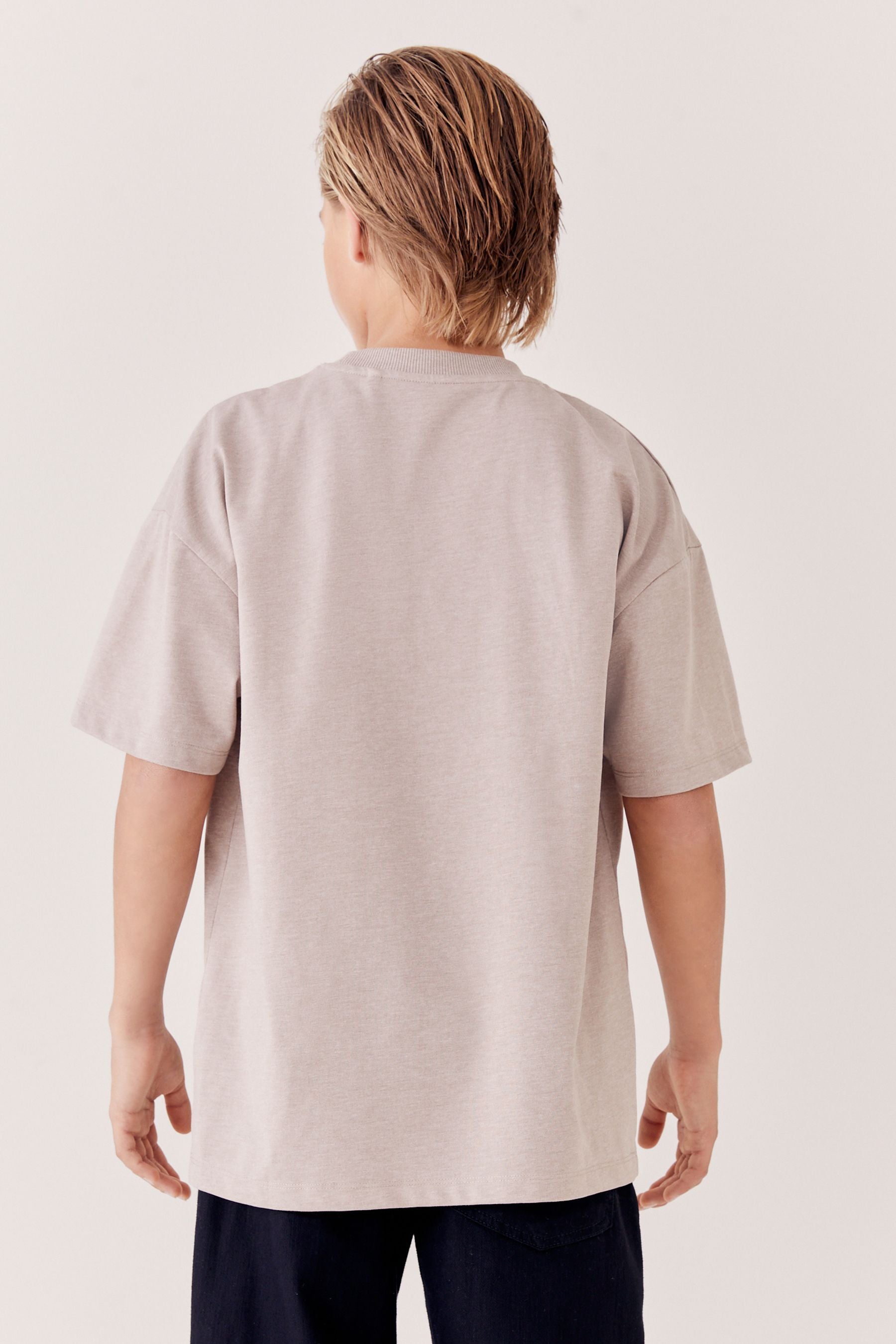 Brown Natural Relaxed Fit Short Sleeve 100% Cotton T-Shirt (3-16yrs)