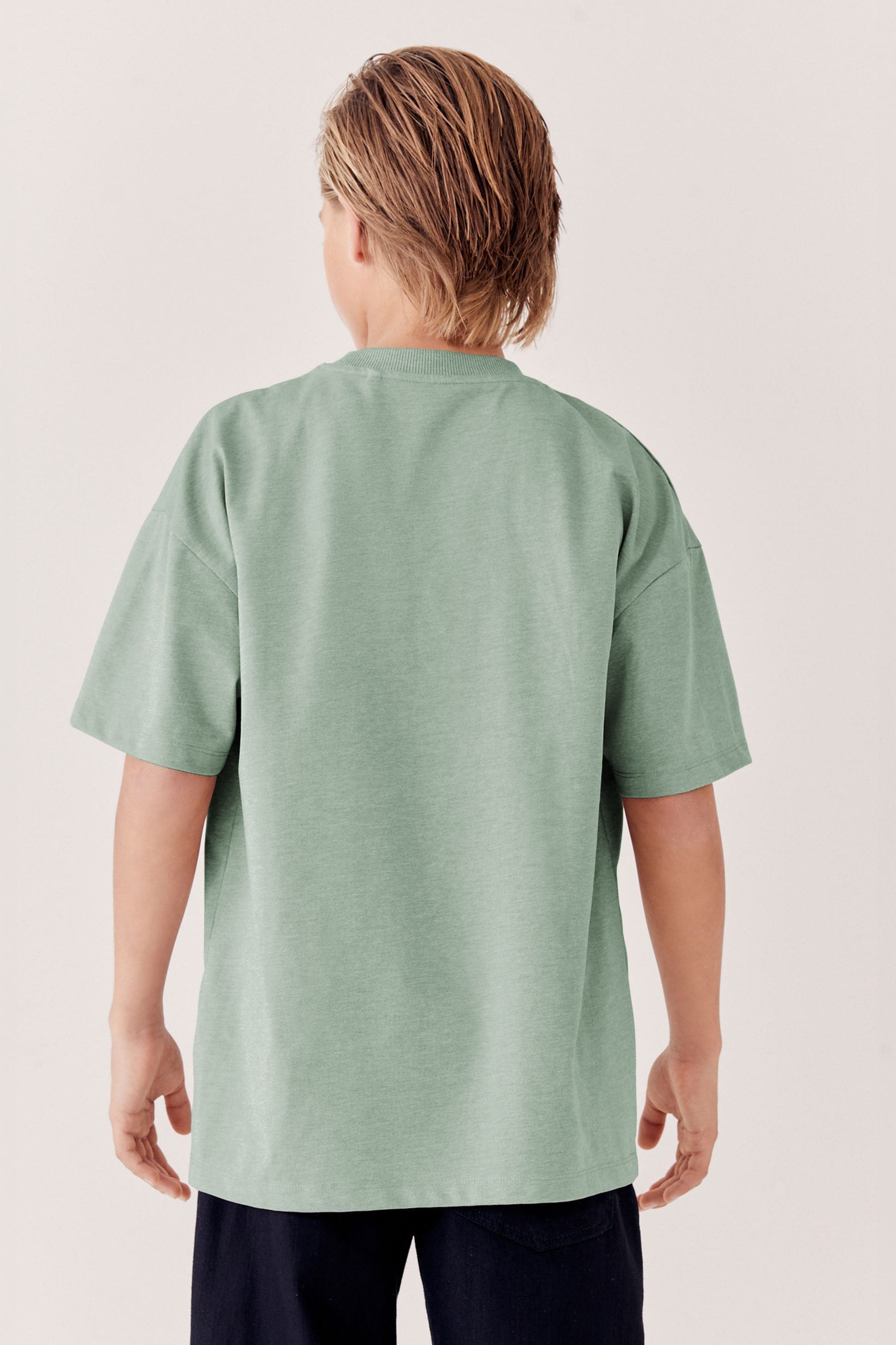 Green Mineral Relaxed Fit Short Sleeve 100% Cotton T-Shirt (3-16yrs)