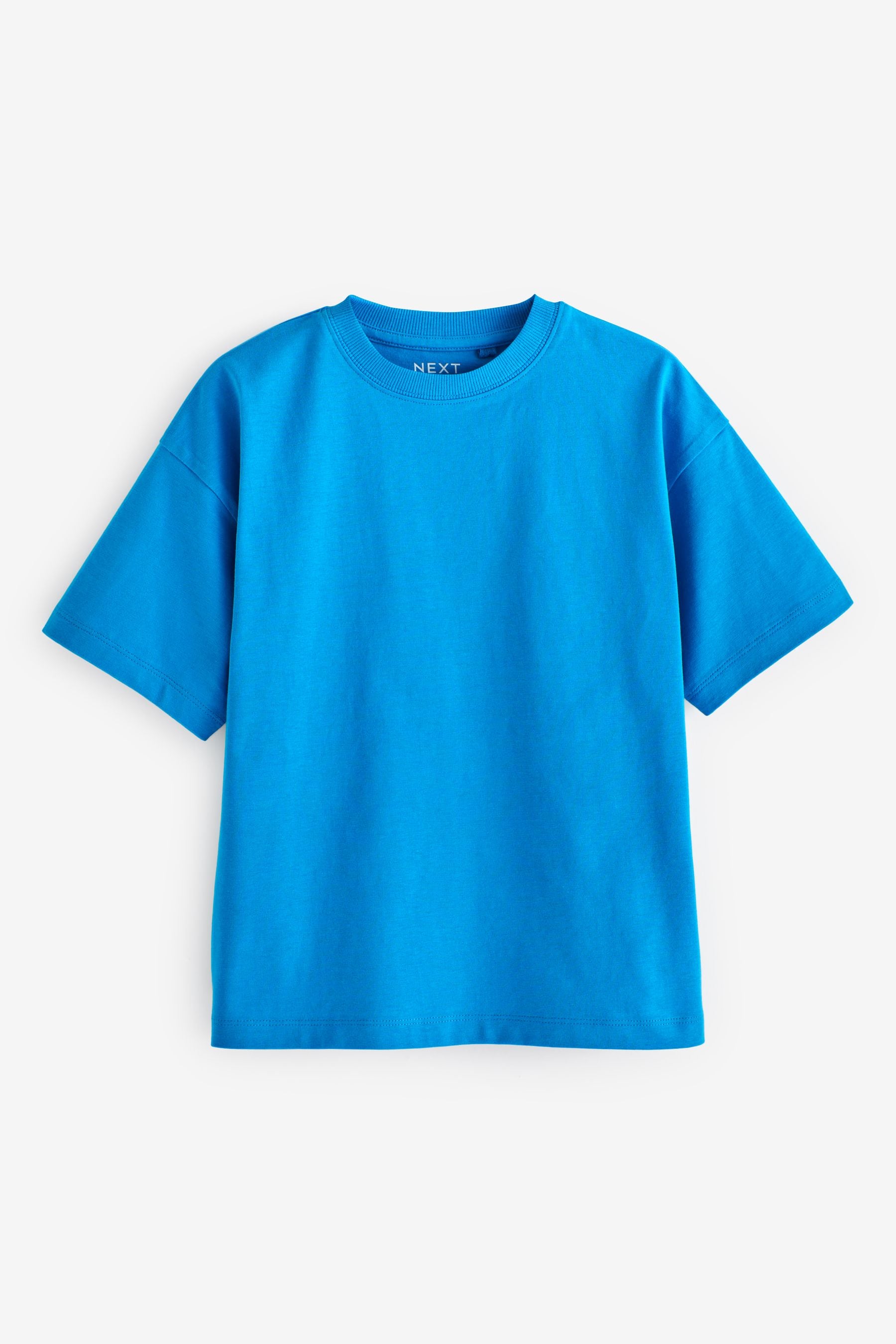 Blue Bright Relaxed Fit Short Sleeve 100% Cotton T-Shirt (3-16yrs)