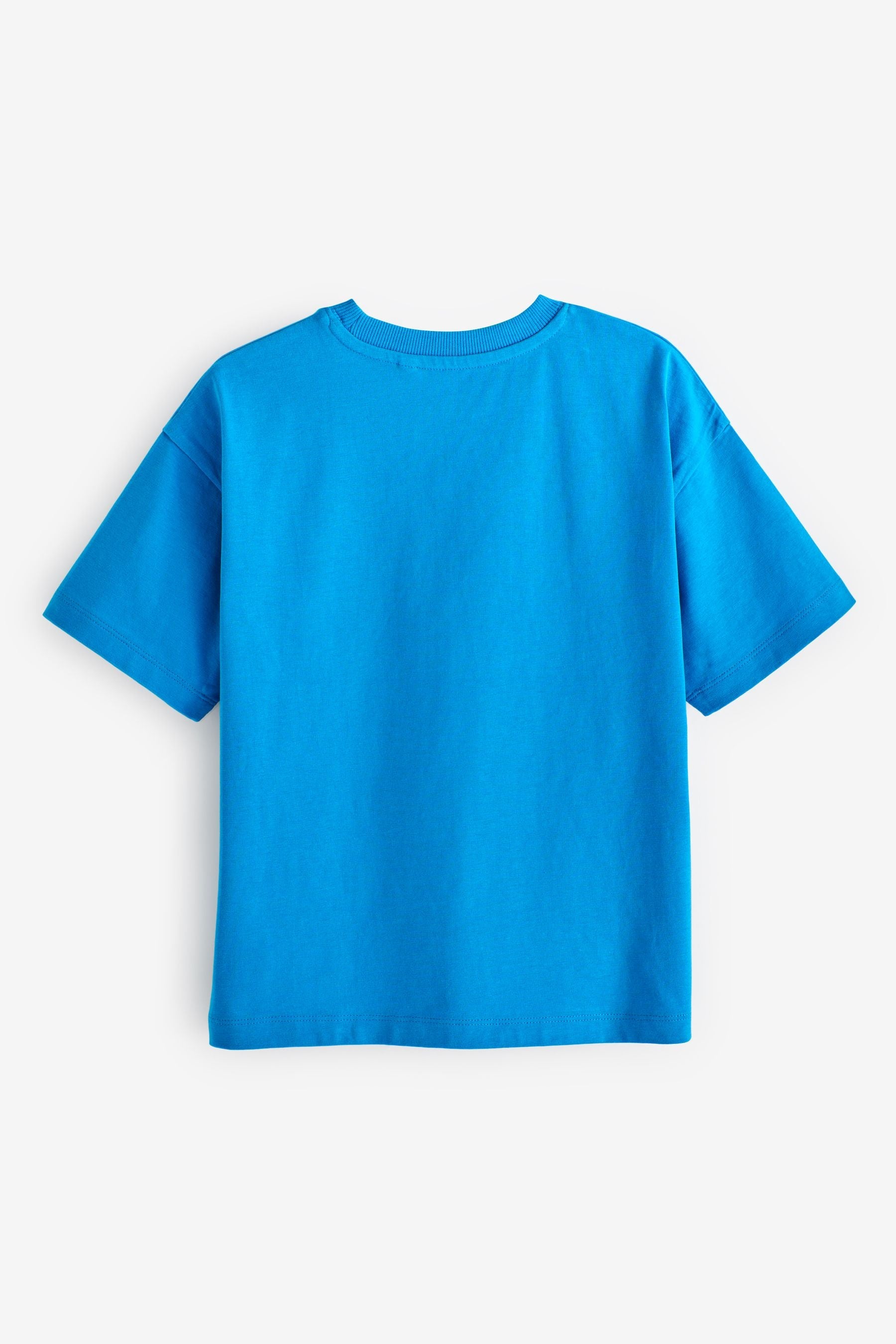 Blue Bright Relaxed Fit Short Sleeve 100% Cotton T-Shirt (3-16yrs)