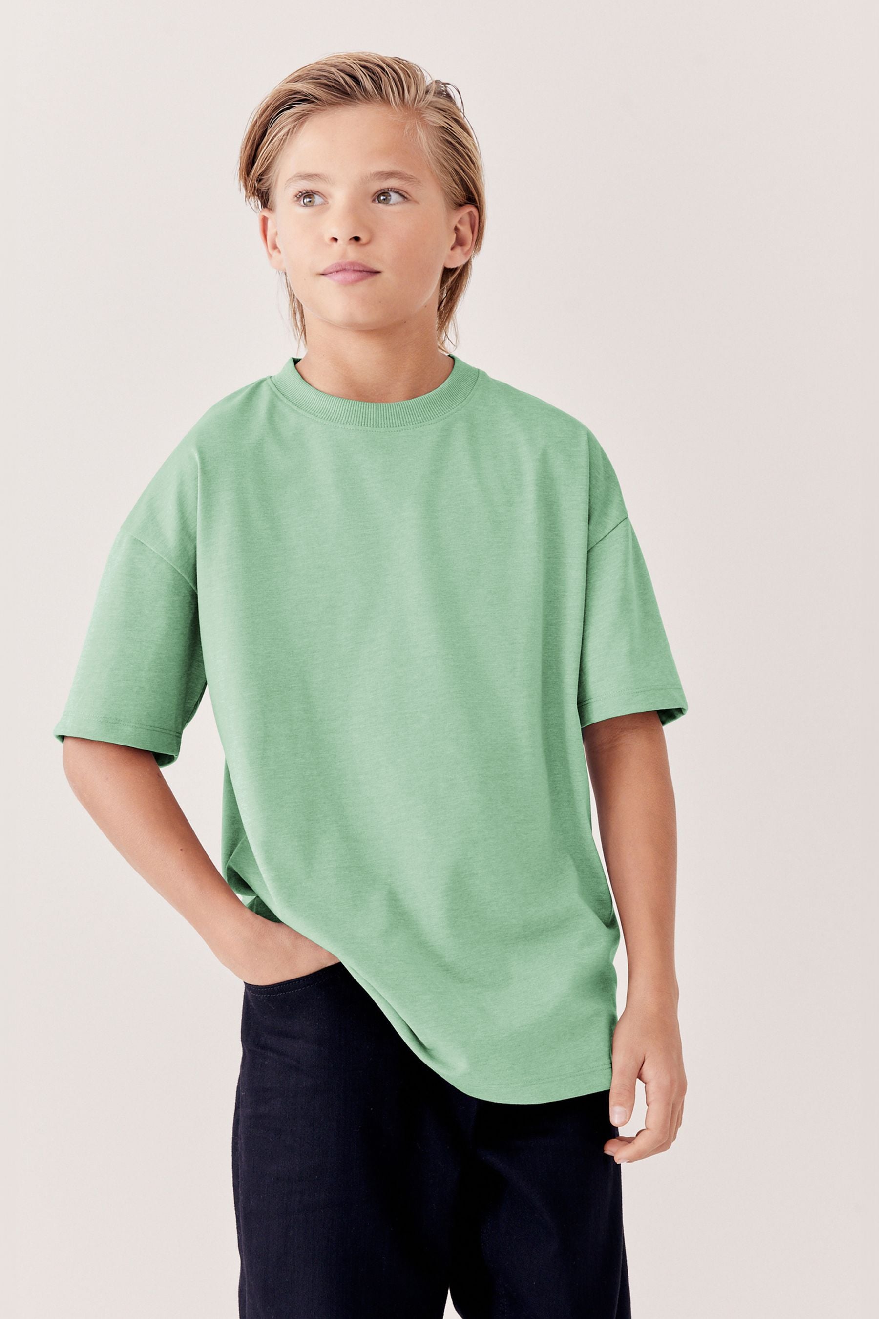 Green Mint Relaxed Fit Short Sleeve T-Shirt (3-16yrs)