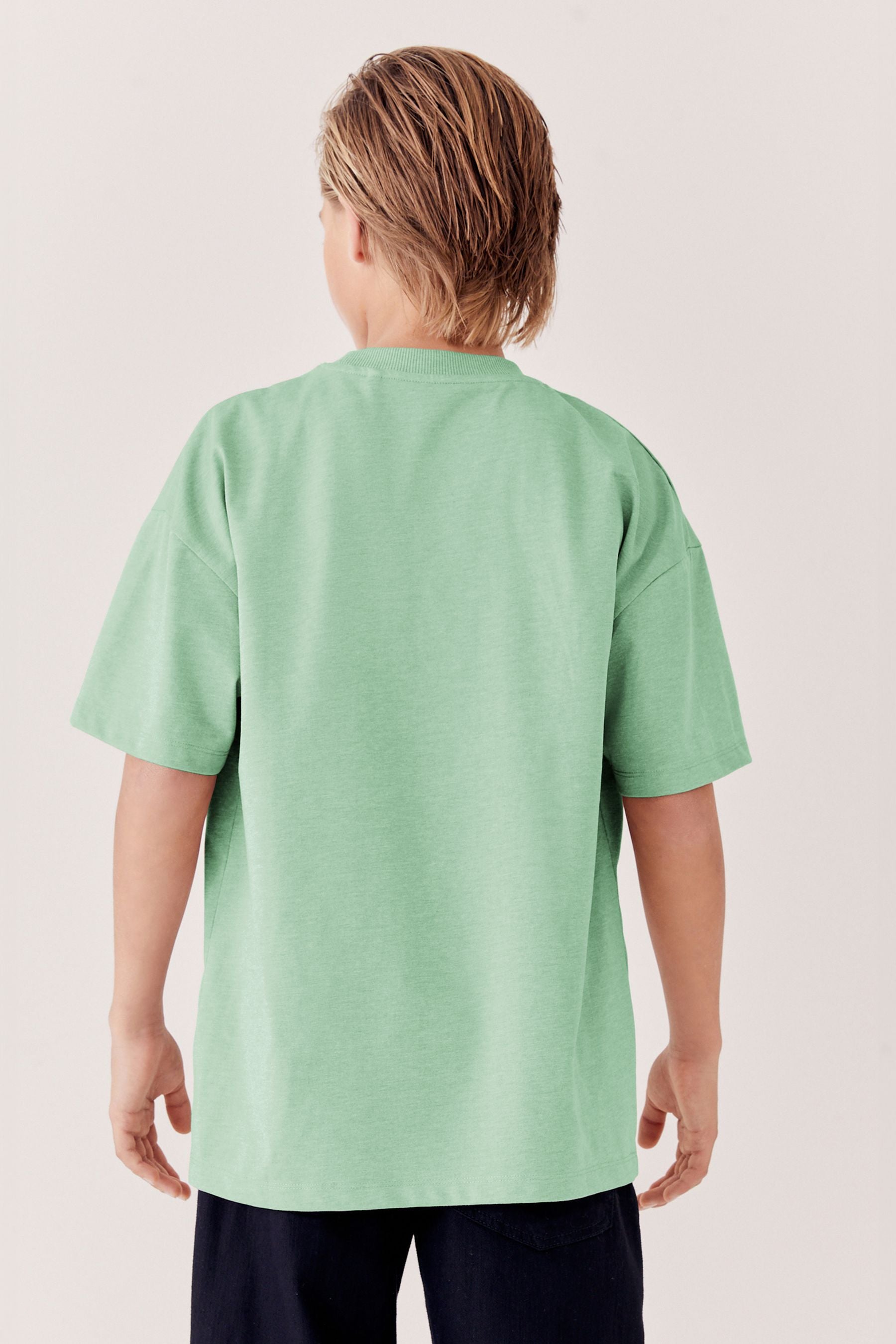 Green Mint Relaxed Fit Short Sleeve T-Shirt (3-16yrs)