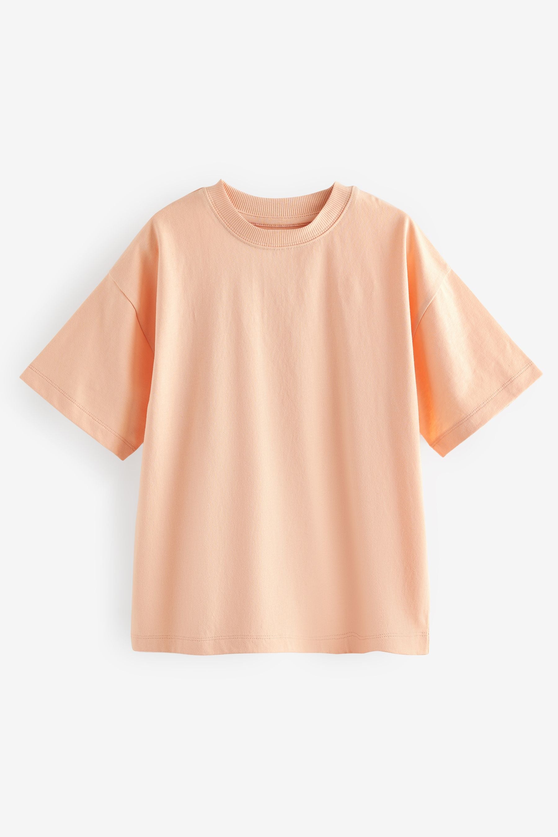 Orange Peach Oversized Cotton Short Sleeve T-Shirt (3-16yrs)