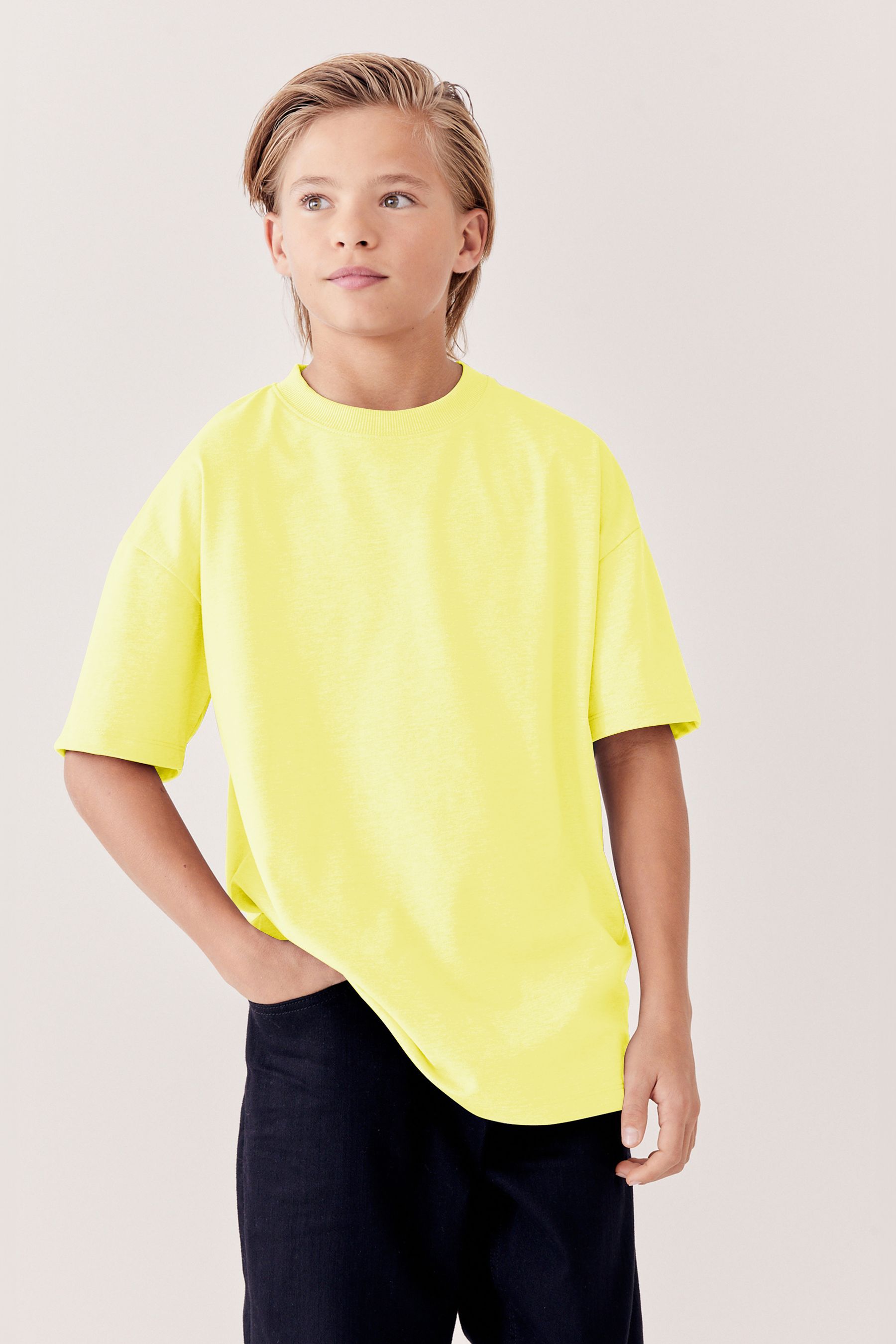 Yellow Lemon Relaxed Fit Short Sleeve 100% Cotton T-Shirt (3-16yrs)