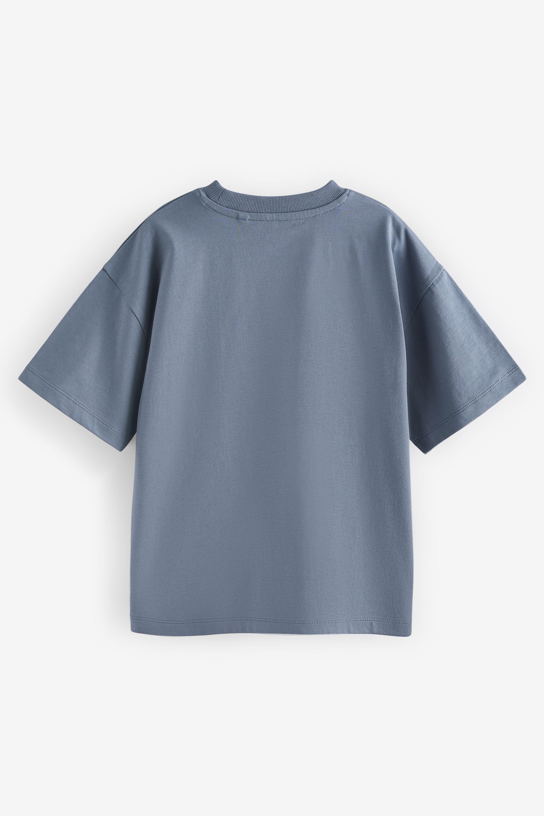 Blue Oversized Cotton Short Sleeve T-Shirt (3-16yrs)