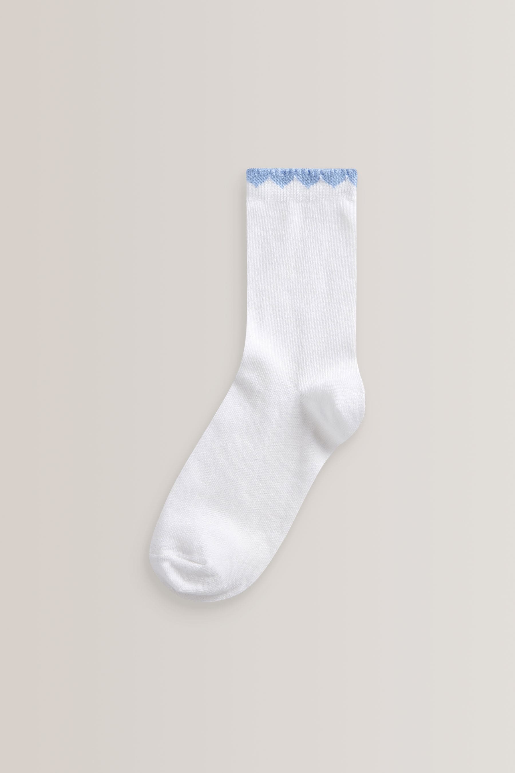 Blue 5 Pack Cotton Rich Gingham Ankle School Socks