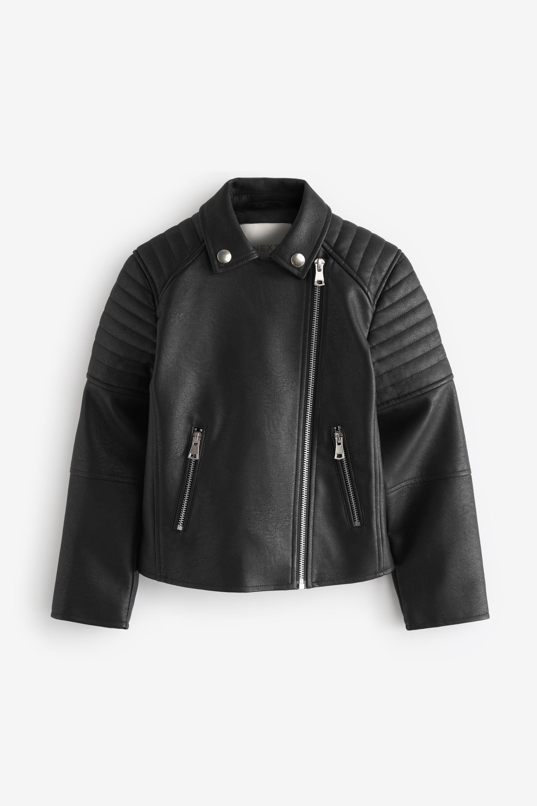 Black PU Biker Jacket (3-16yrs)