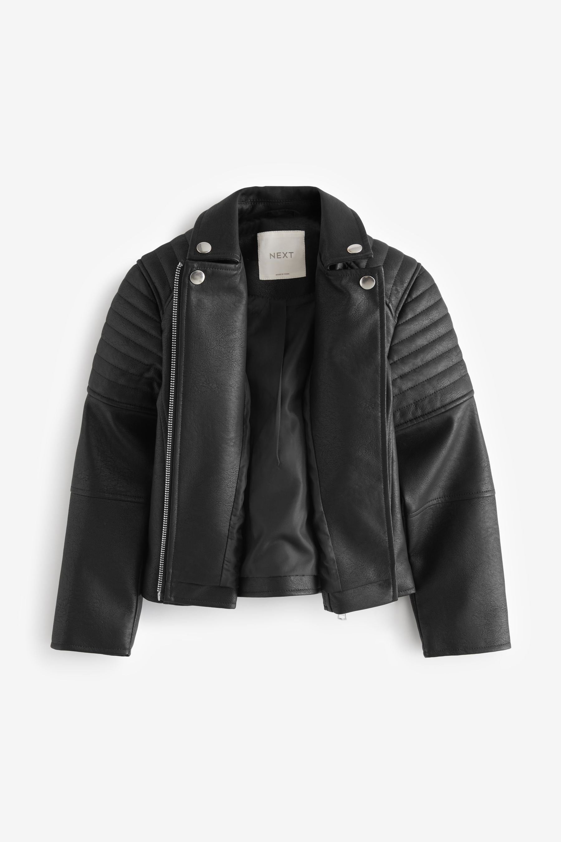 Black PU Biker Jacket (3-16yrs)