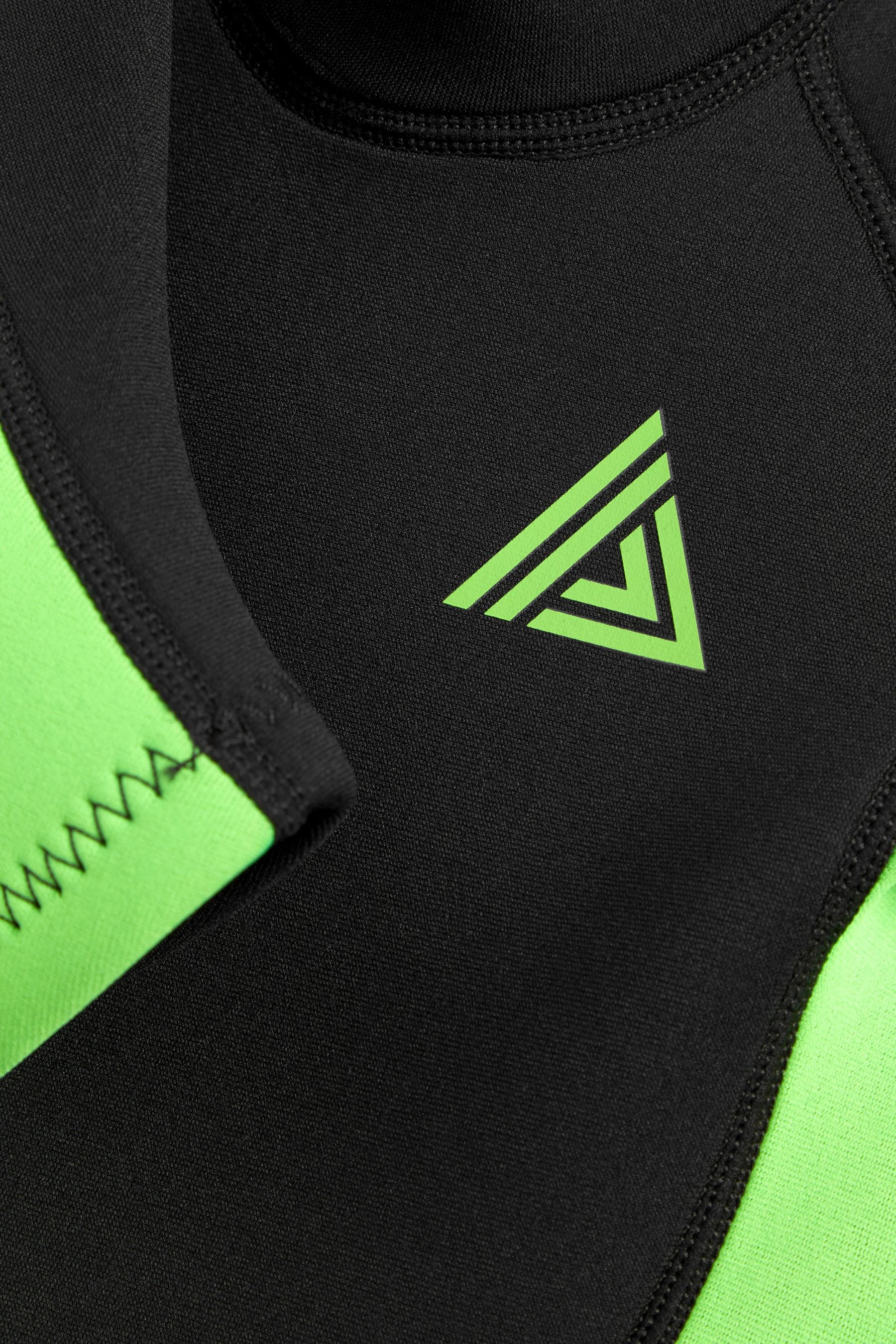 Black and Green Short Sleeve Wetsuit (1-16yrs)