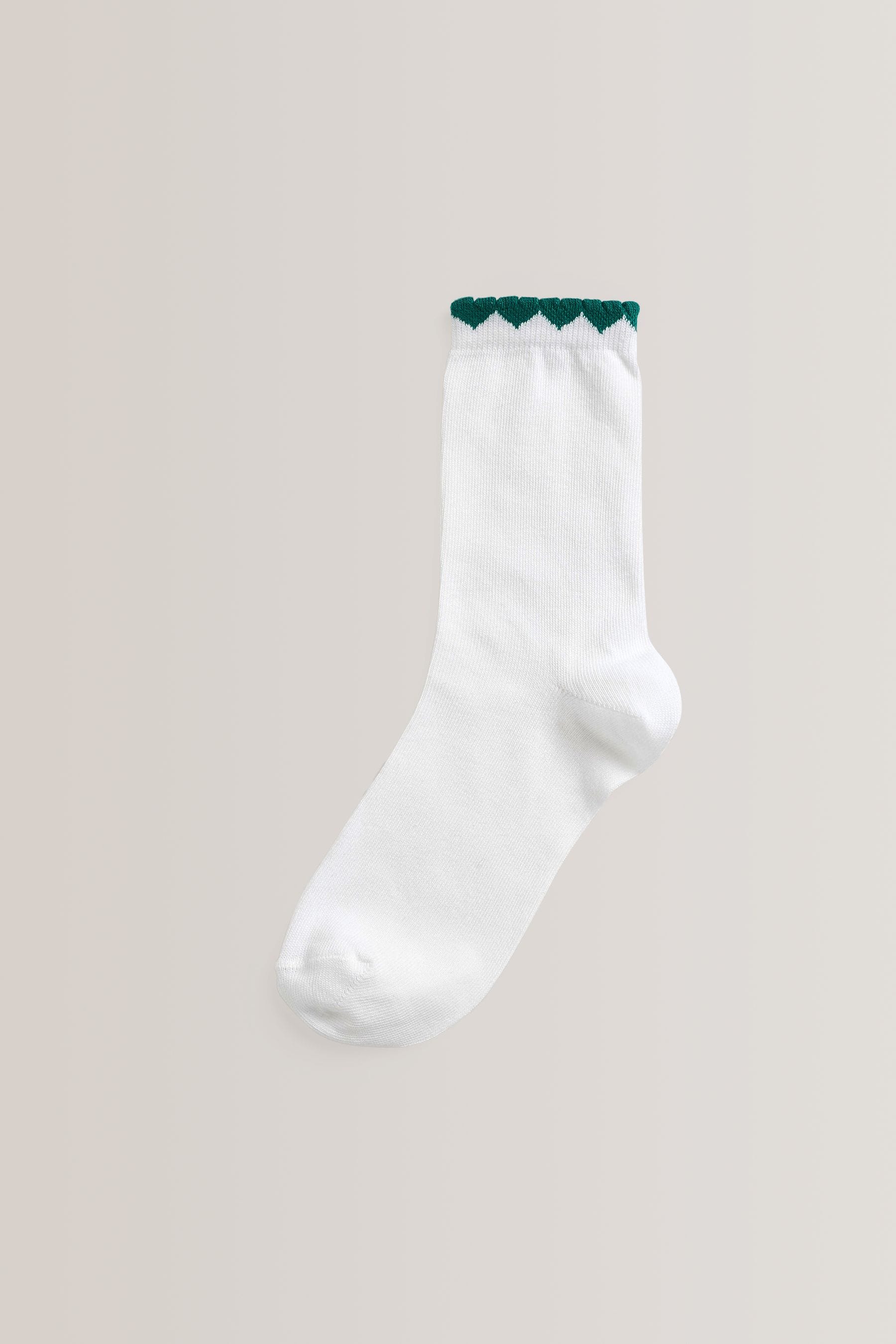 Green 5 Pack Cotton Rich Gingham Ankle School Socks