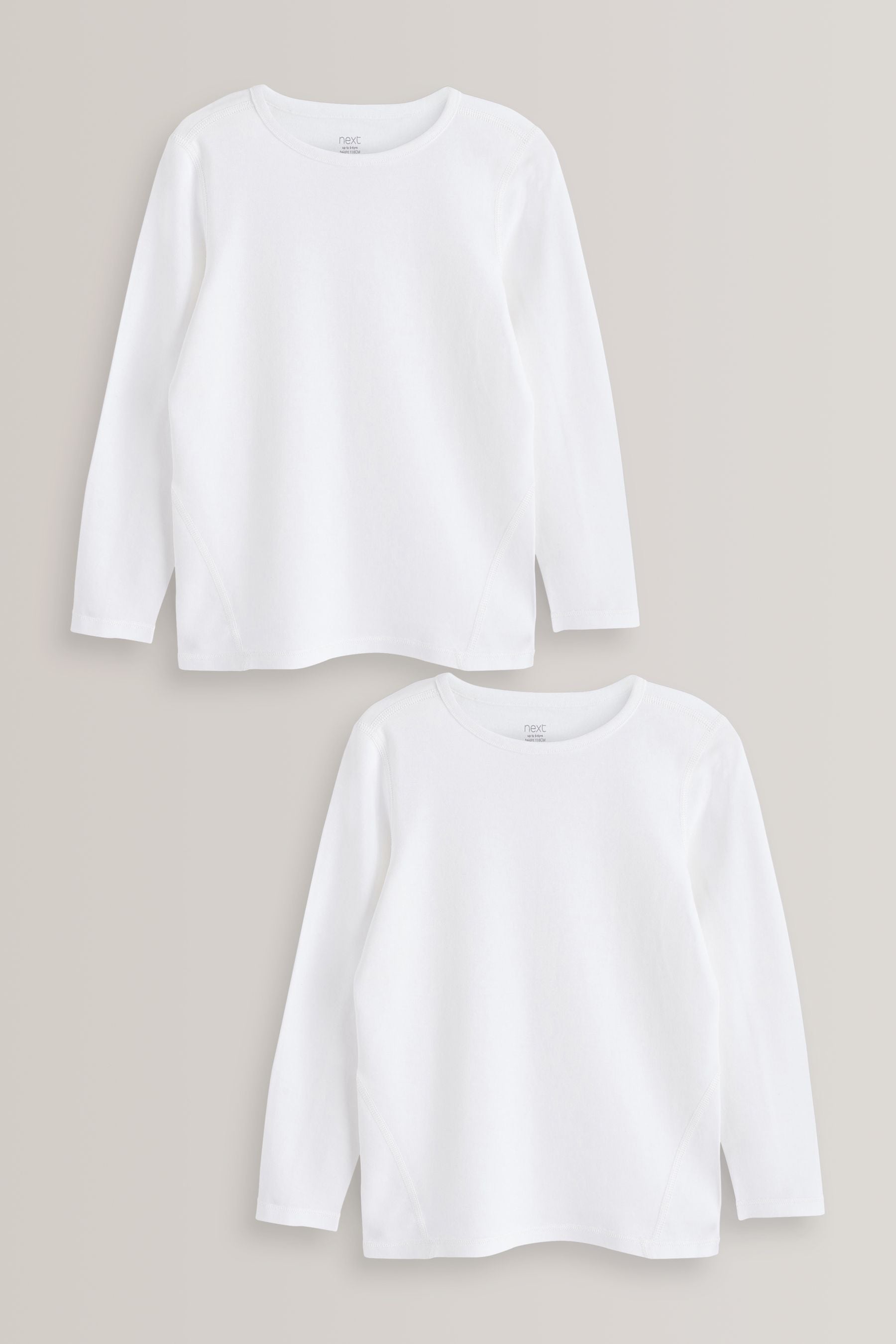 White Kind To Skin Long Sleeve Tops 2 Pack (9mths-12yrs)