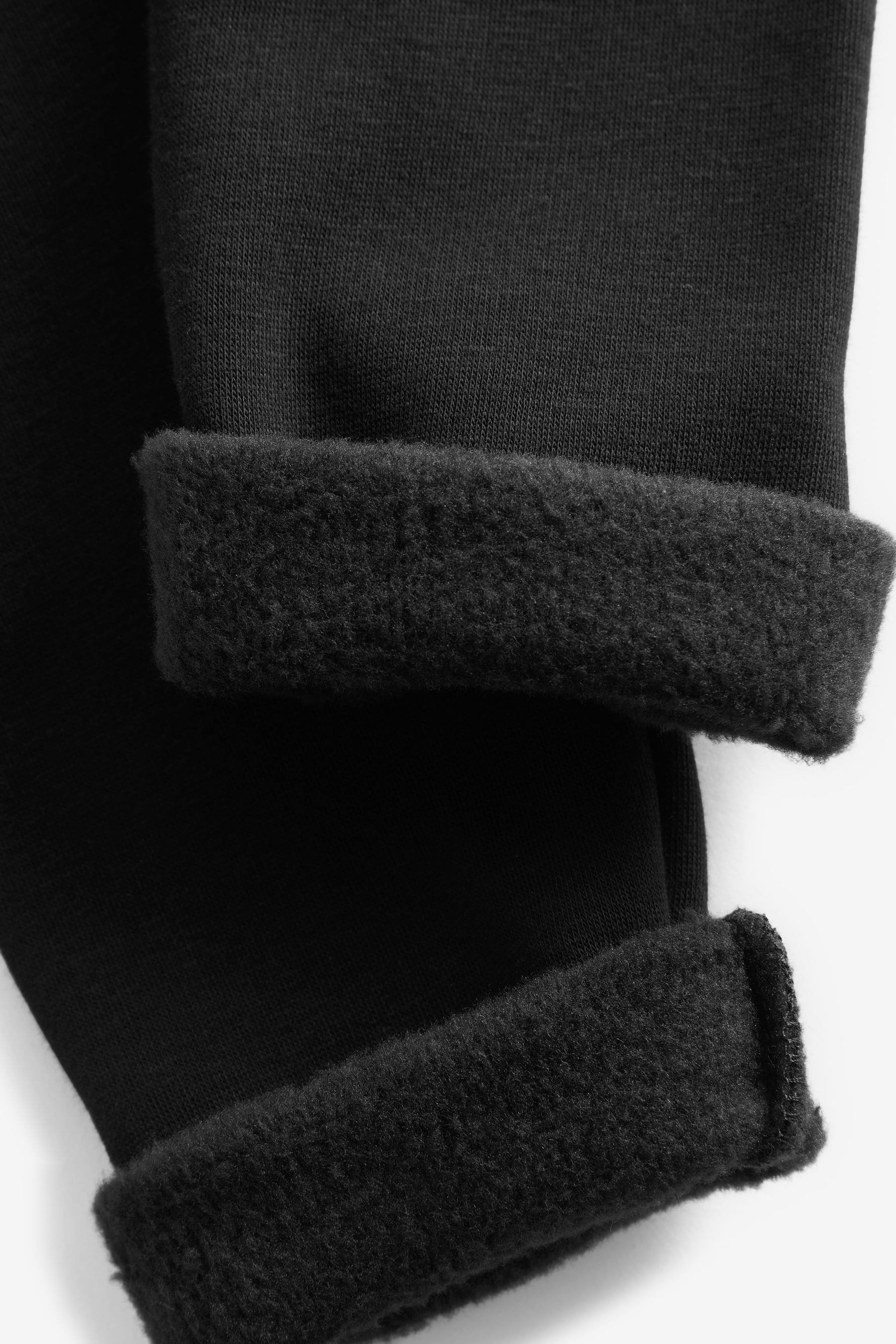 Black Regular Length Cosy Fleece Lined Leggings (3-16yrs)