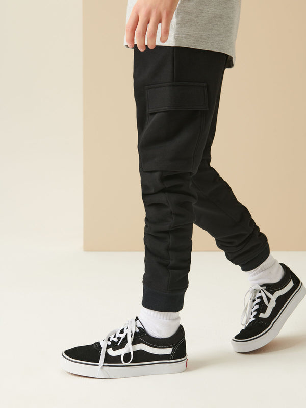 Black Cargo Cotton-Rich Joggers (3-16yrs)