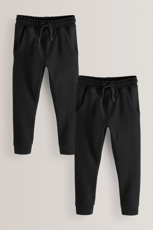 Black Skinny Fit Joggers 2 Pack (3-16yrs)