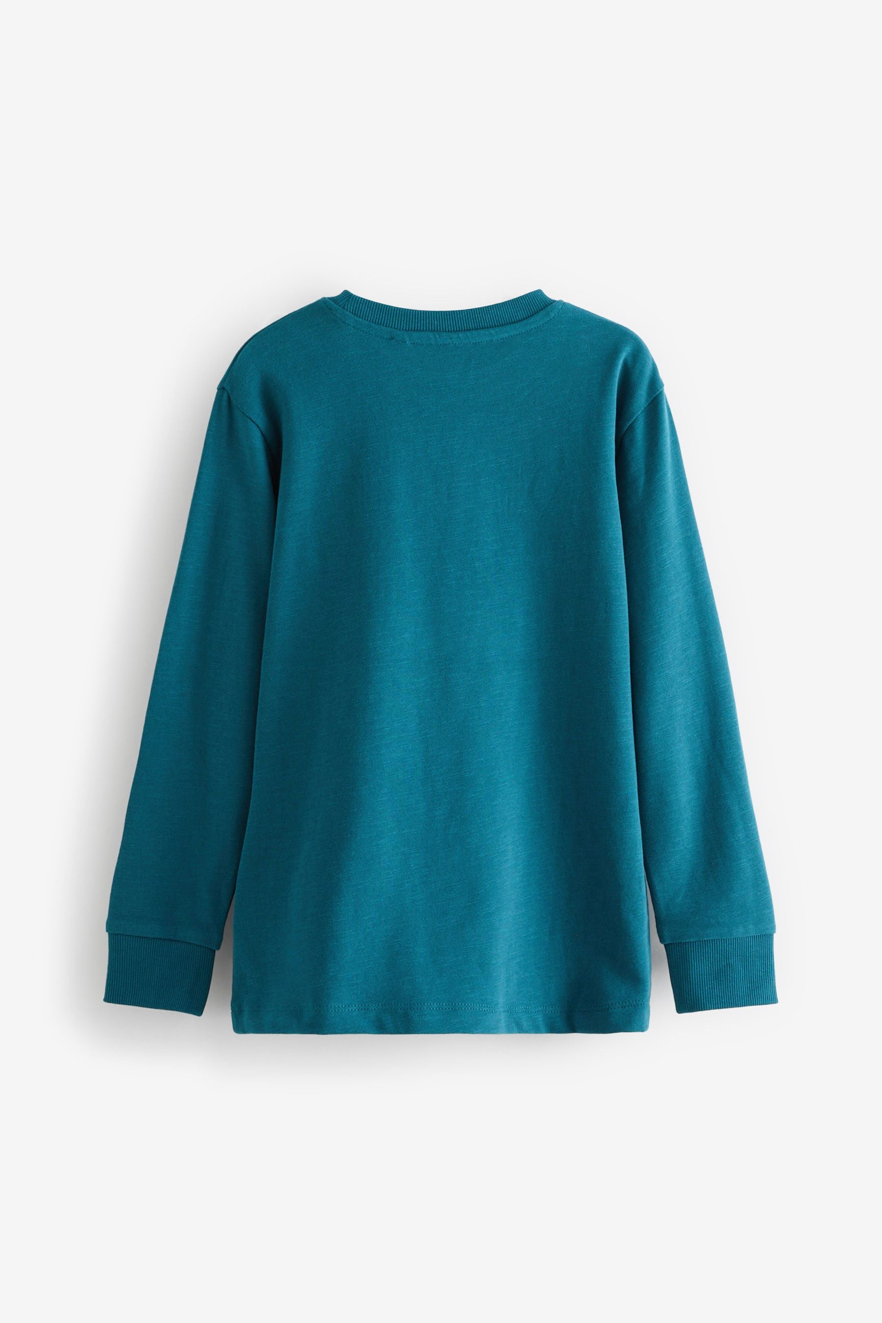 Teal Blue Long Sleeve Cosy T-Shirt (3-16yrs)