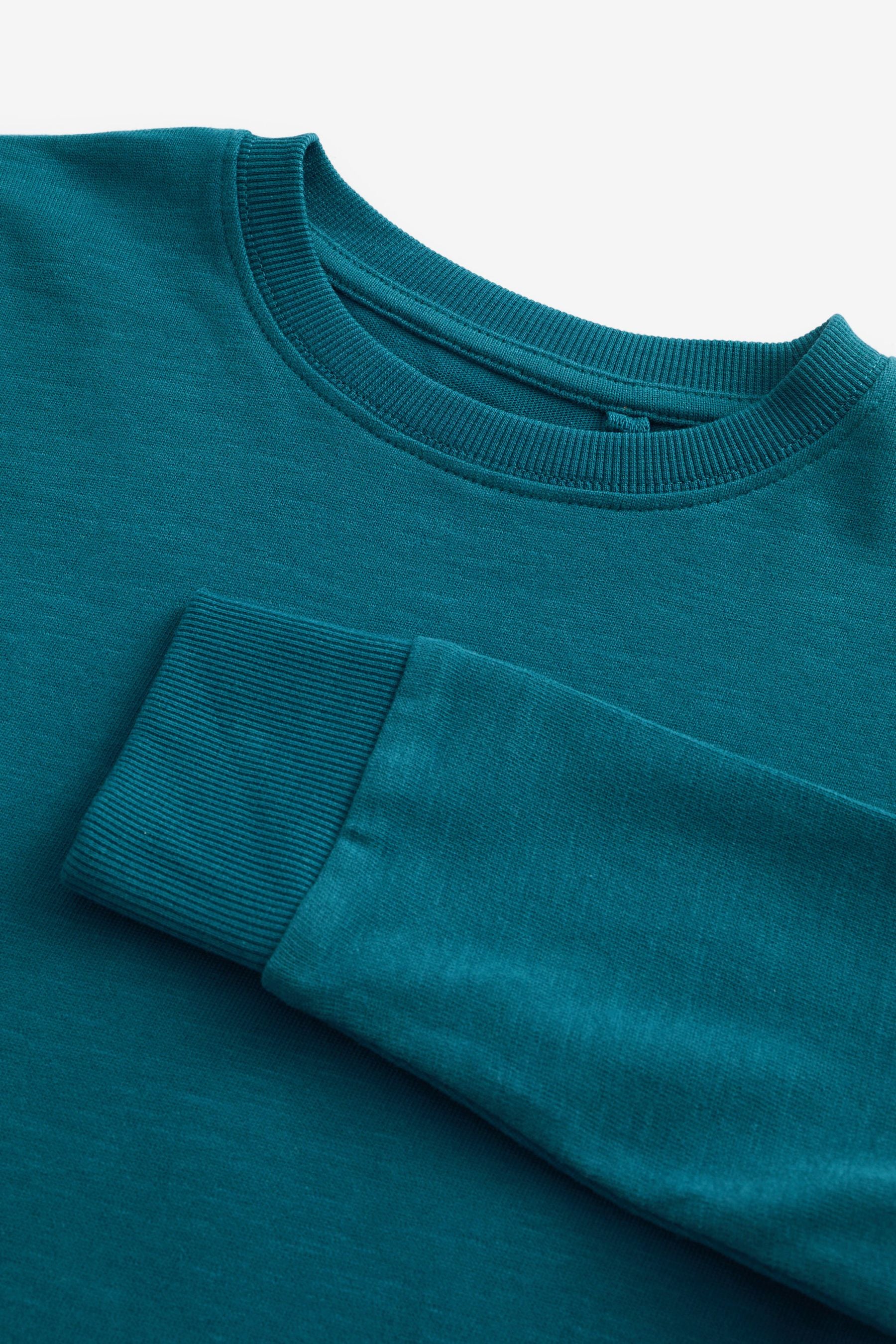 Teal Blue Long Sleeve Cosy T-Shirt (3-16yrs)