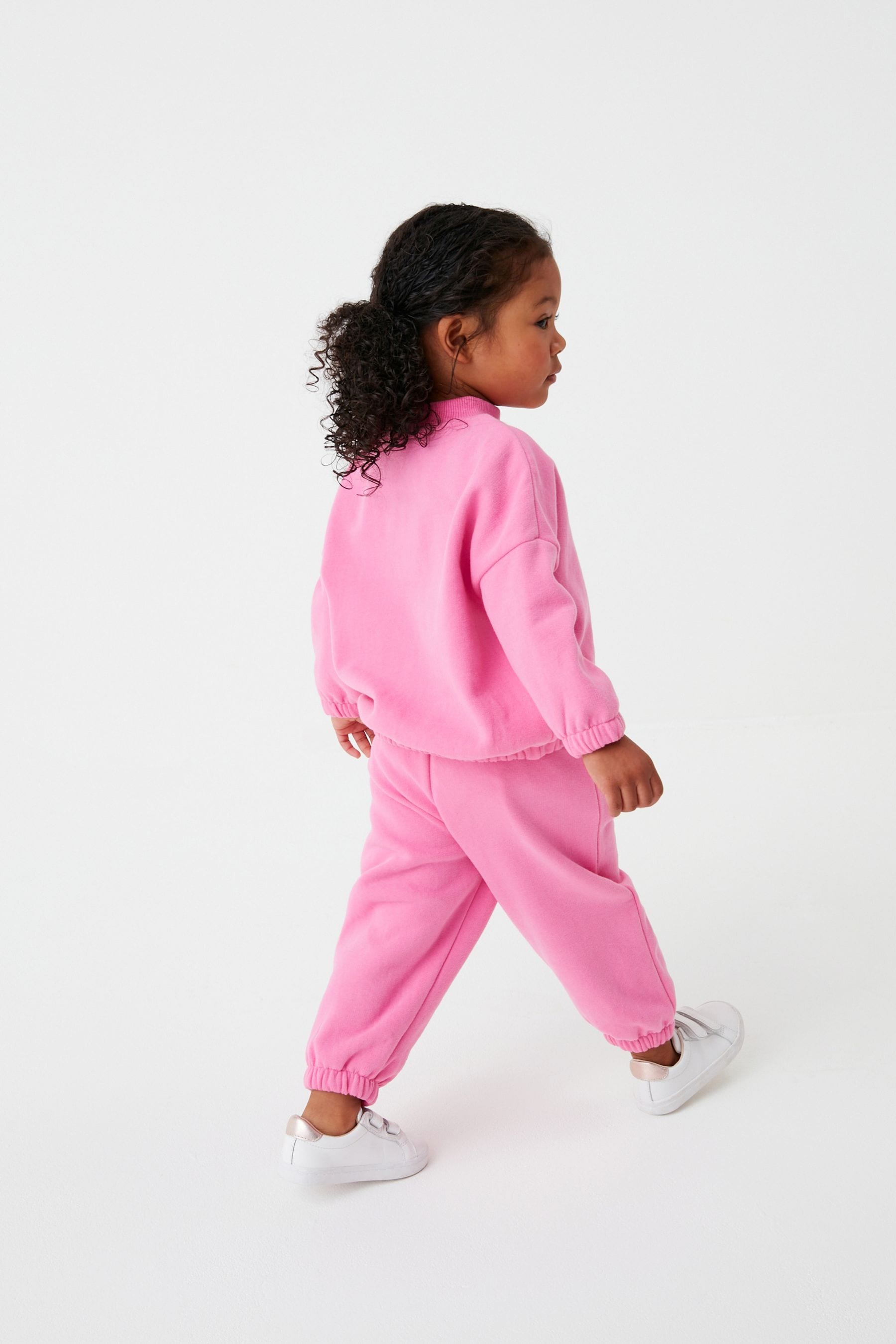 Bright Pink Sweat Top and Jogger Set (3mths-7yrs)