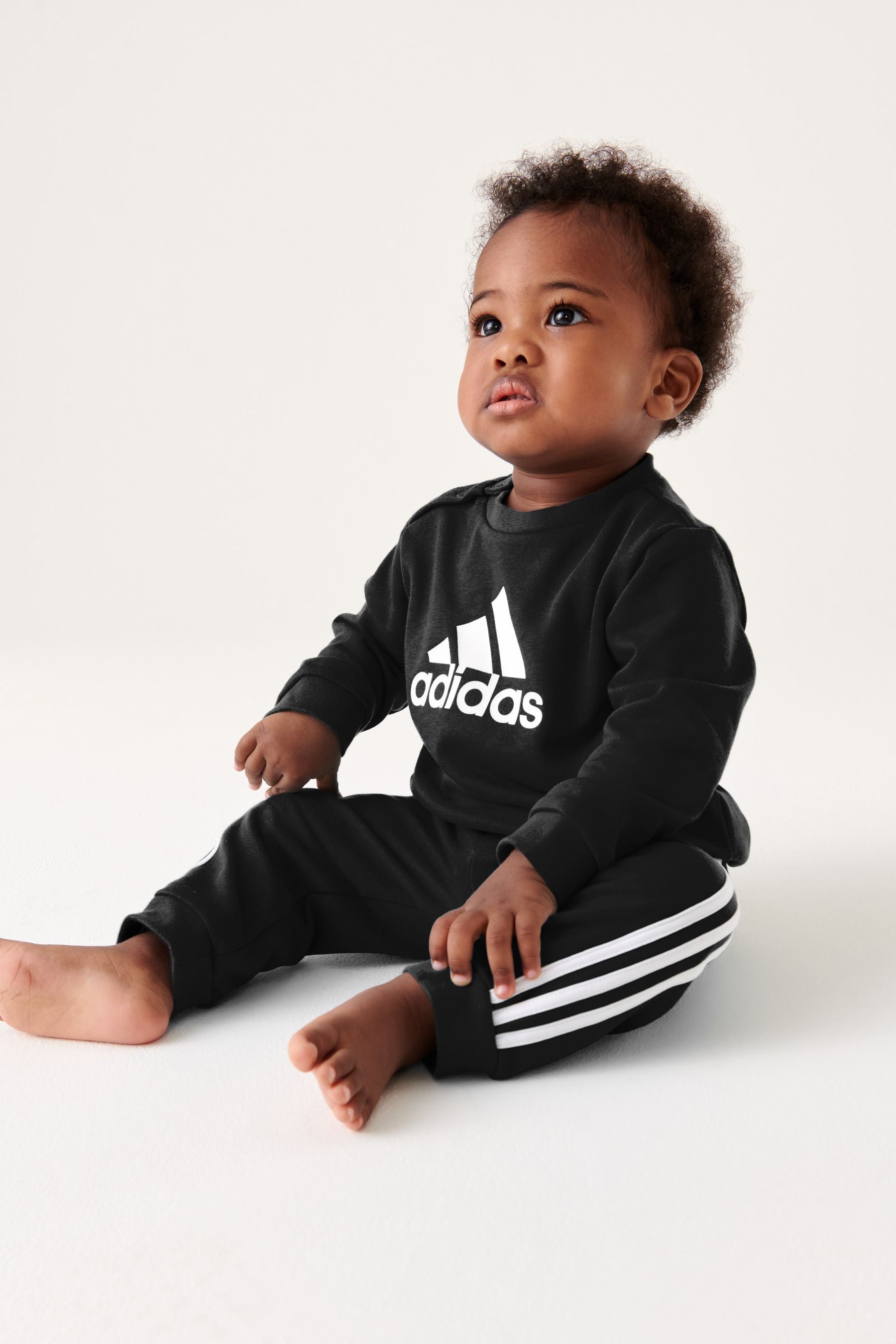 adidas Black Sportswear Badge Of Sport French Terry Tracksuit