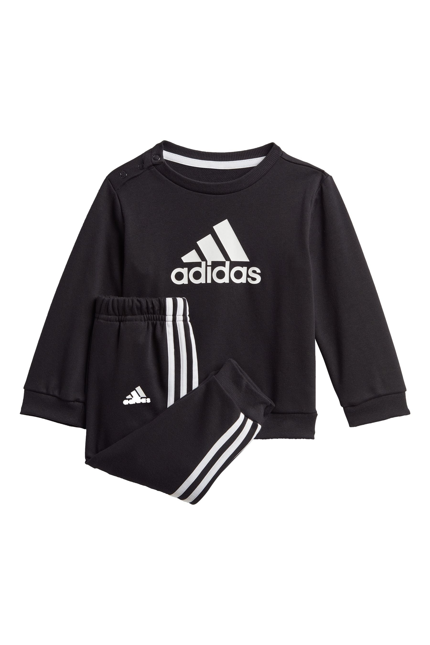 adidas Black Sportswear Badge Of Sport French Terry Tracksuit