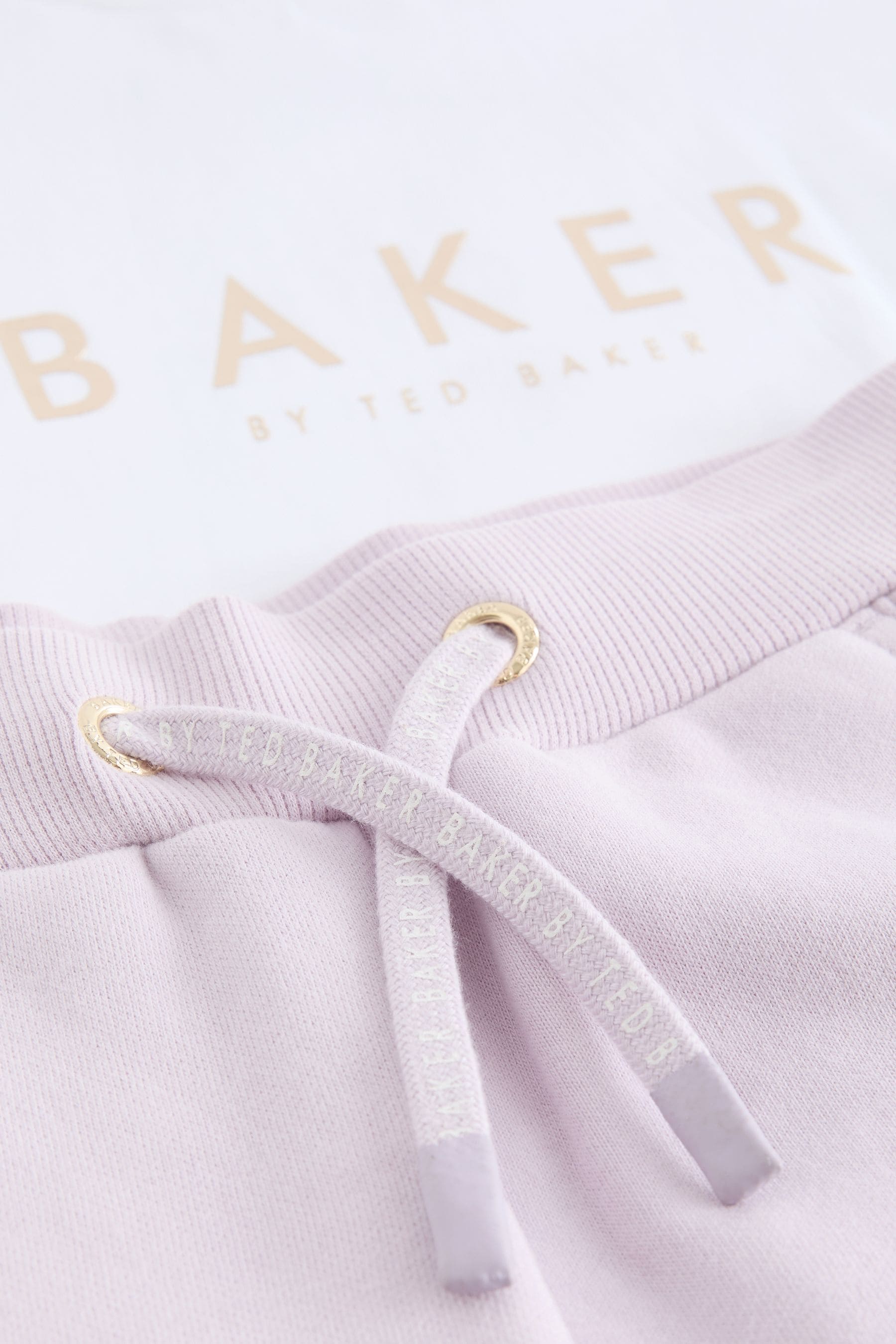 Baker by Ted Baker Lilac Purple Frilled T-Shirt and Short Set