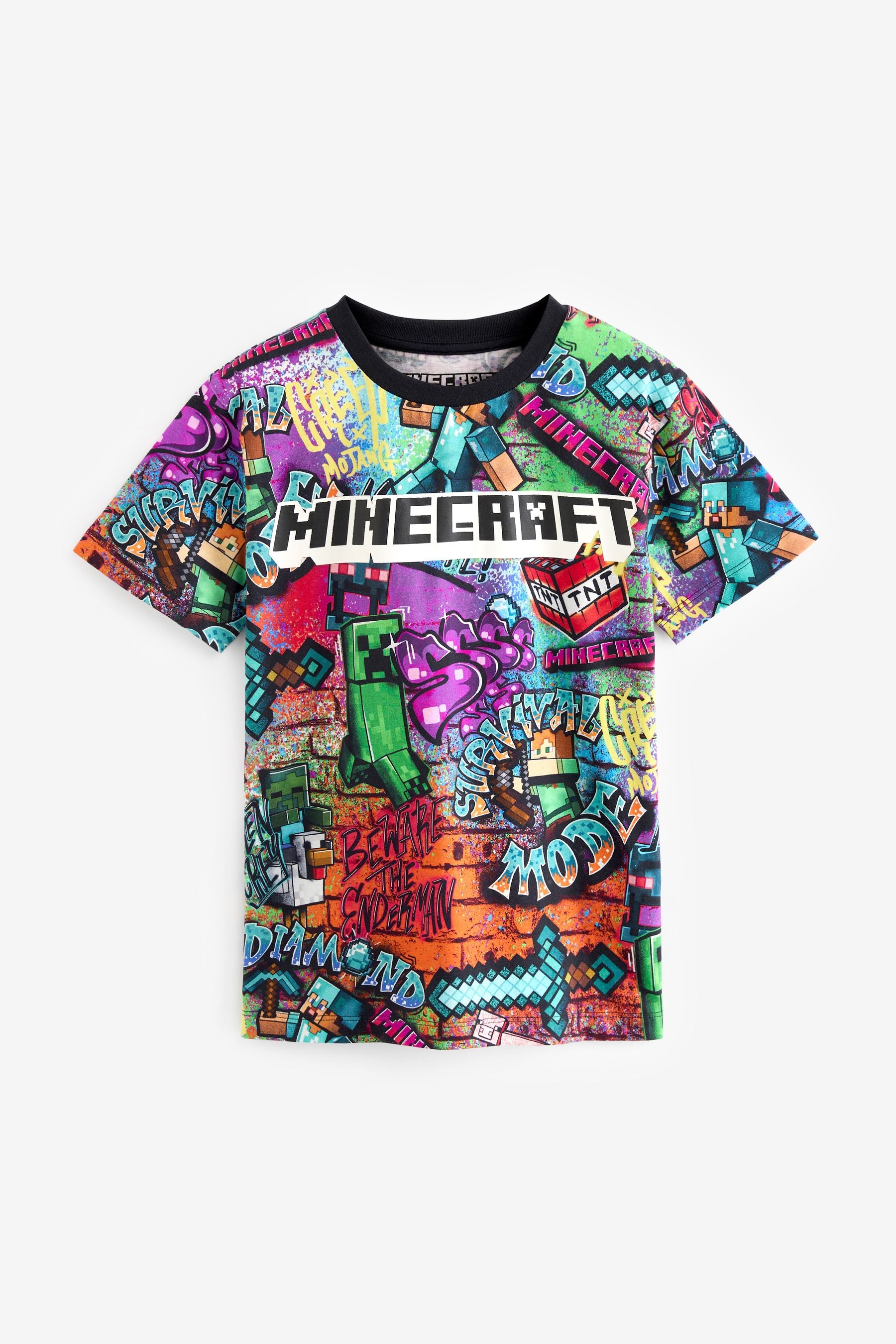 Graffiti Licensed Minecraft T-Shirt (4-16yrs)