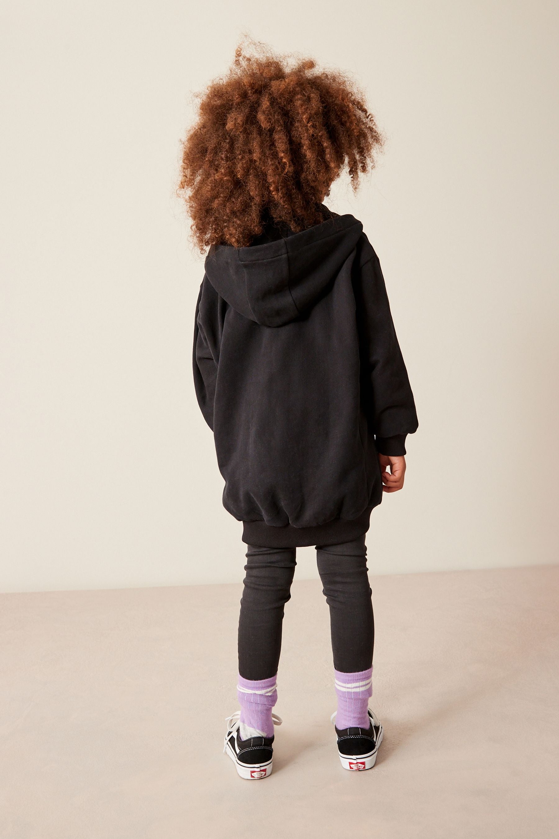 Black Zip Through Hoodie (3-16yrs)