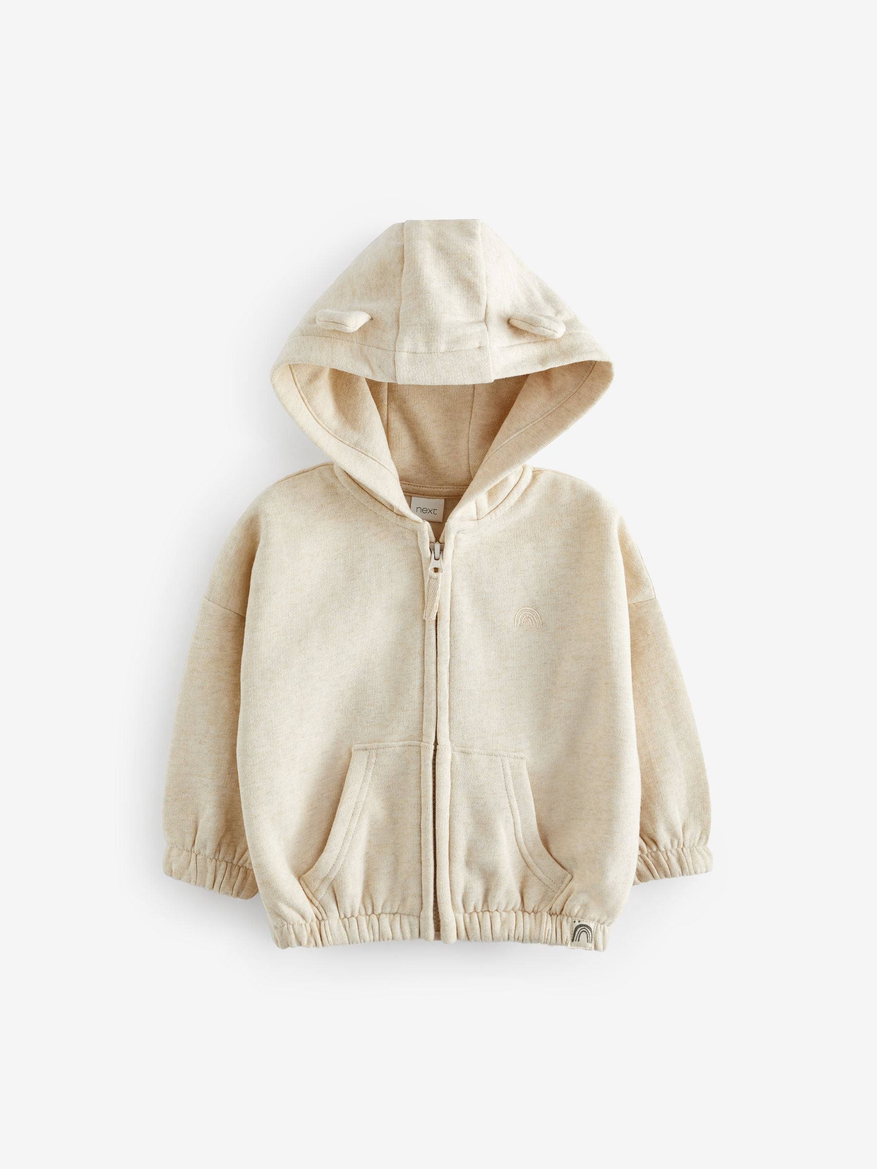 Oatmeal Cream Zip Through Hoodie (3mths-7yrs)