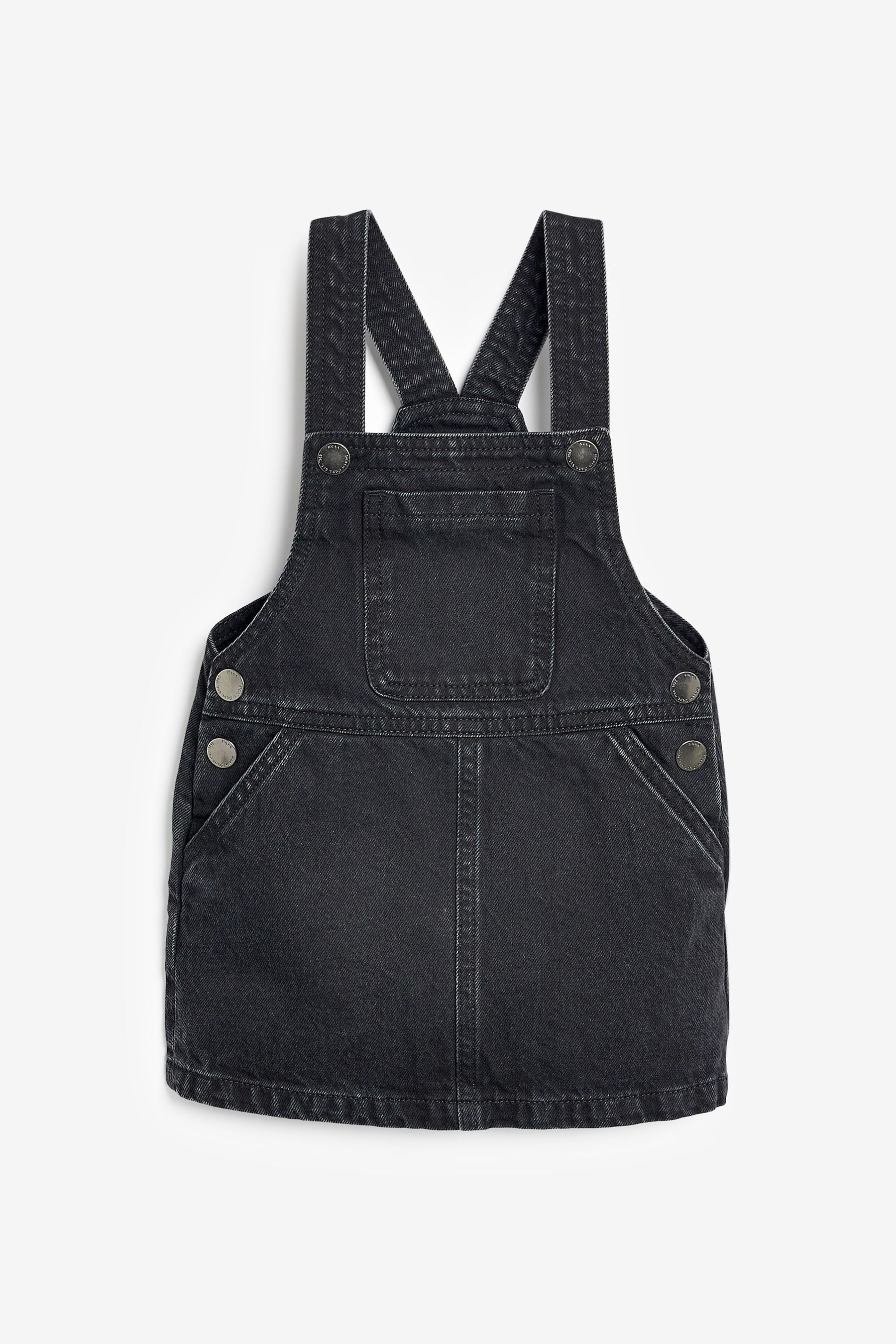 Black 100% Cotton Denim Pinafore Dress (3mths-7yrs)