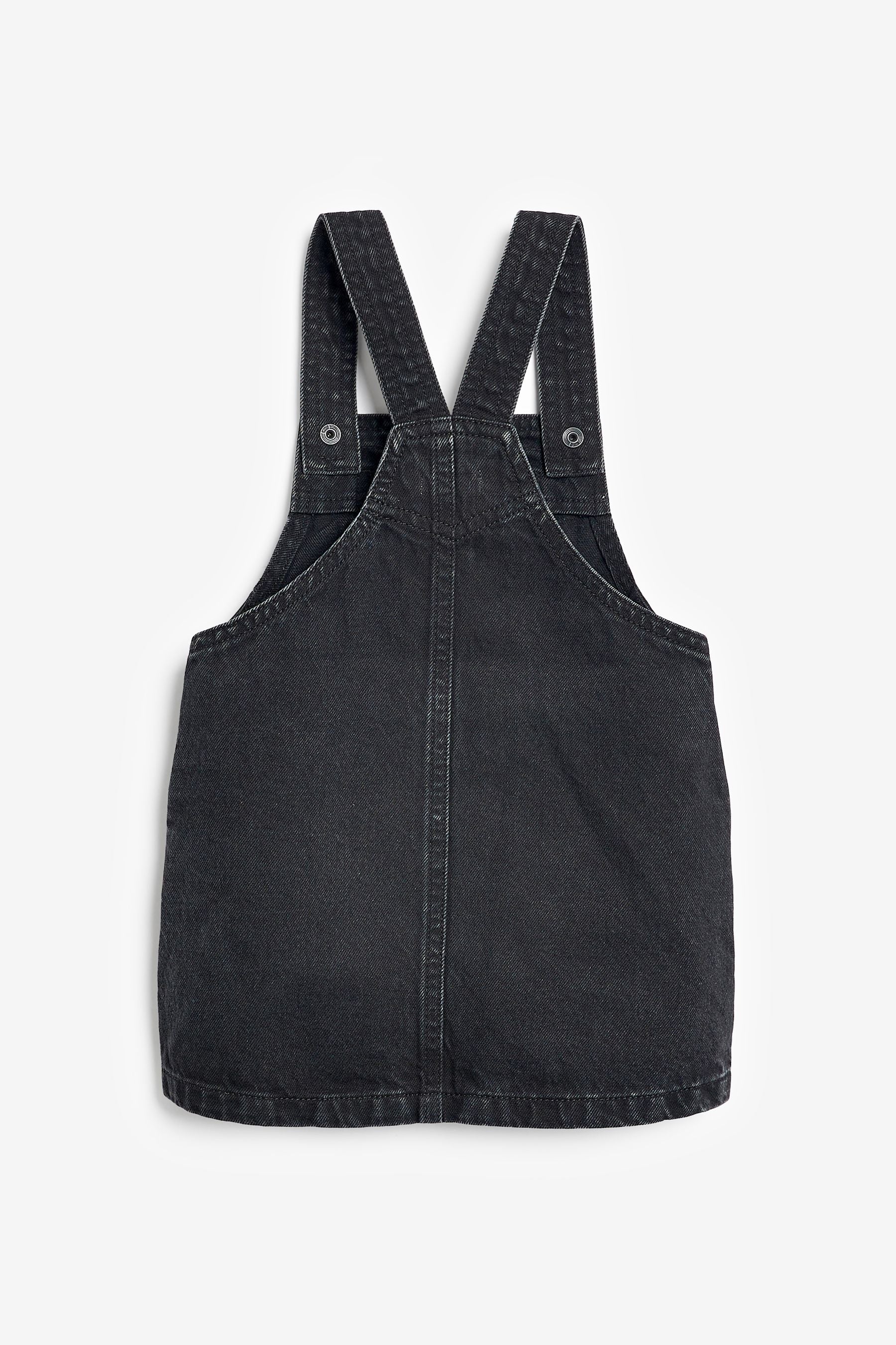 Black 100% Cotton Denim Pinafore Dress (3mths-7yrs)