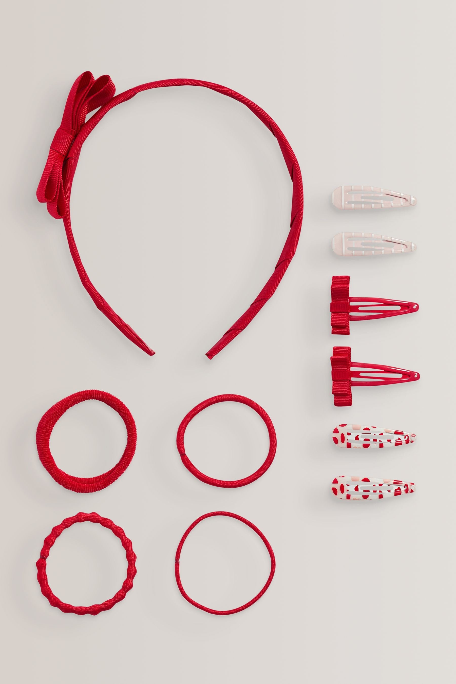 Red School Hair Accessories Set