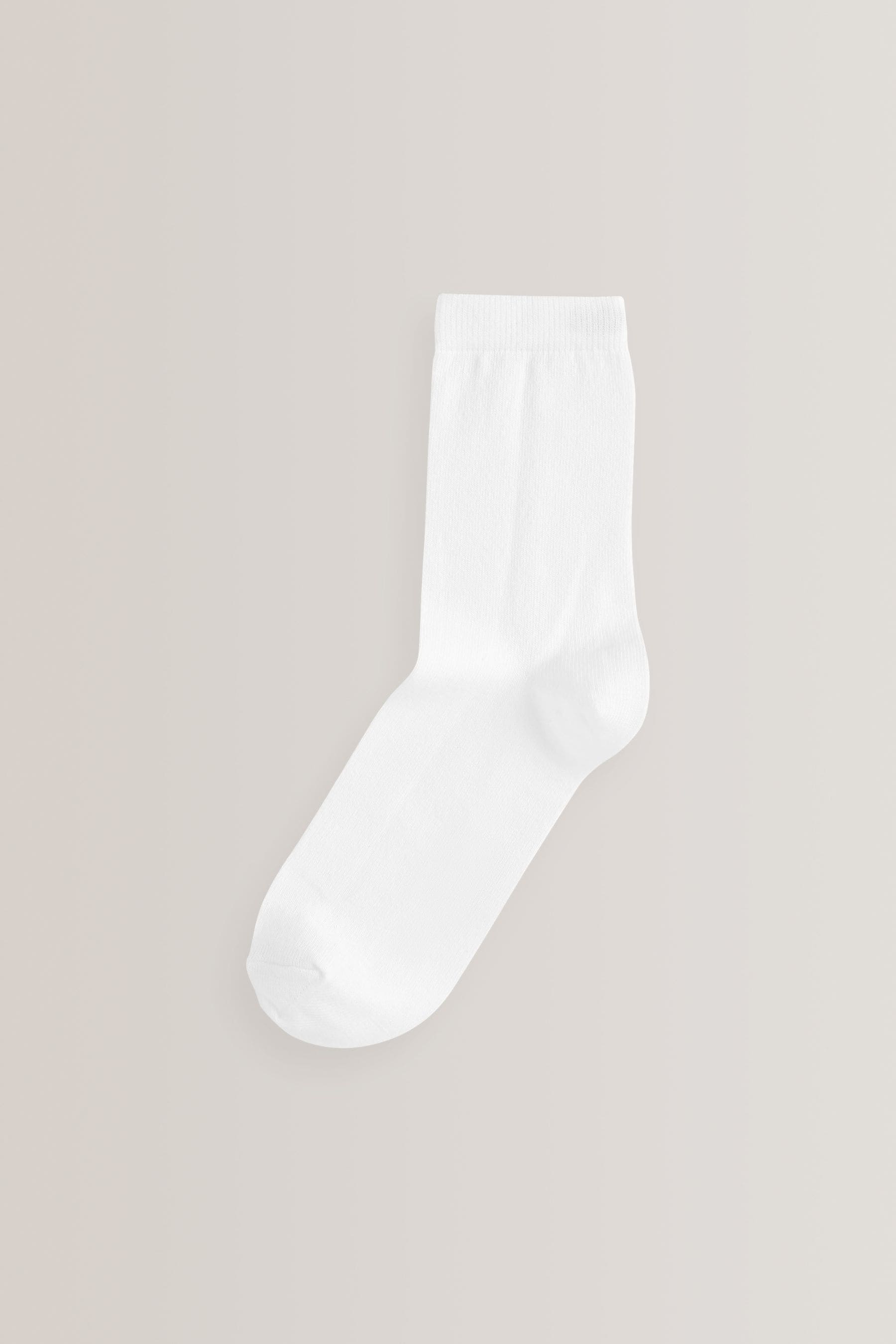 White 10 Pack Cotton Rich Socks