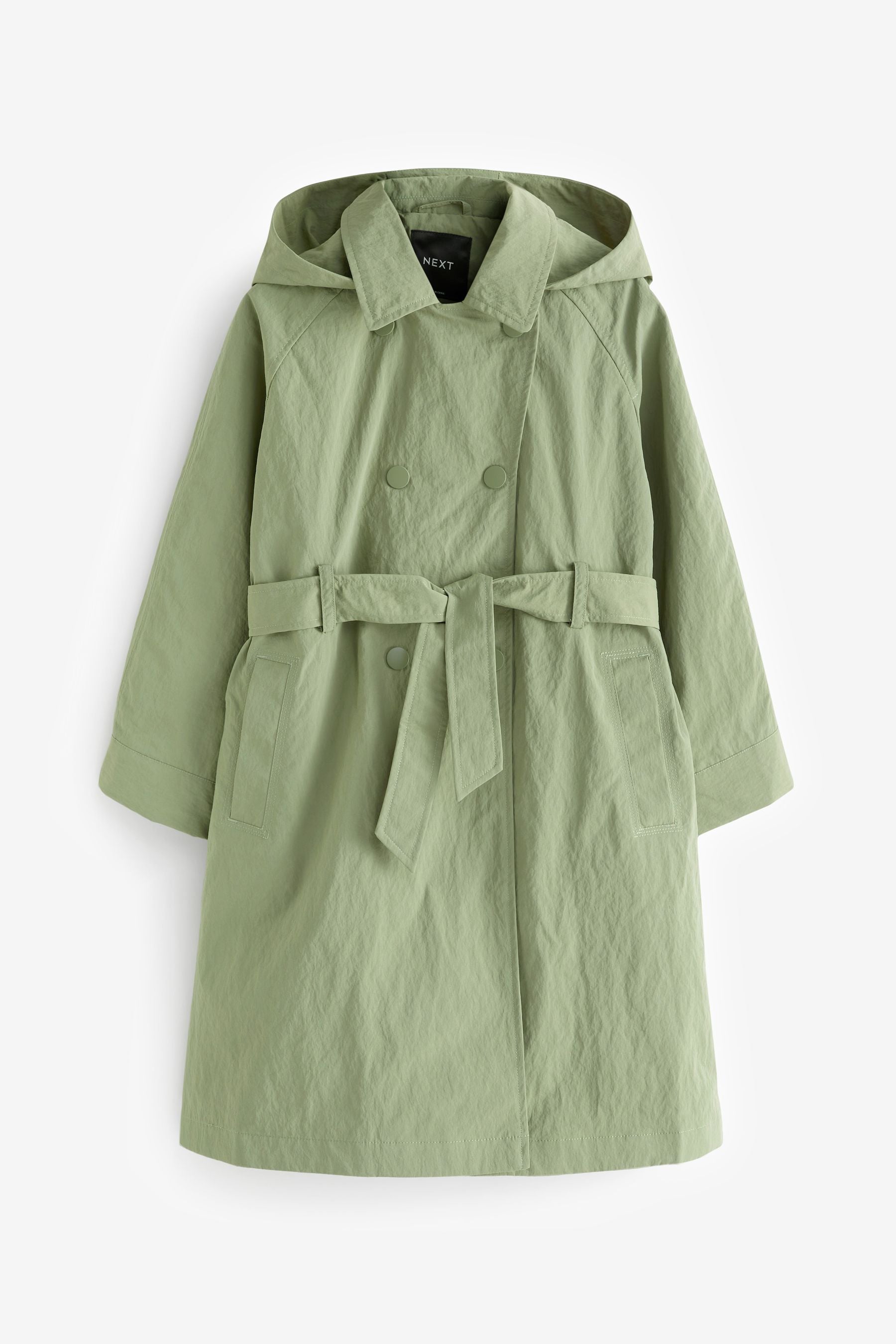 Khaki Green Shower Resistant Trench Coat (3-16yrs)