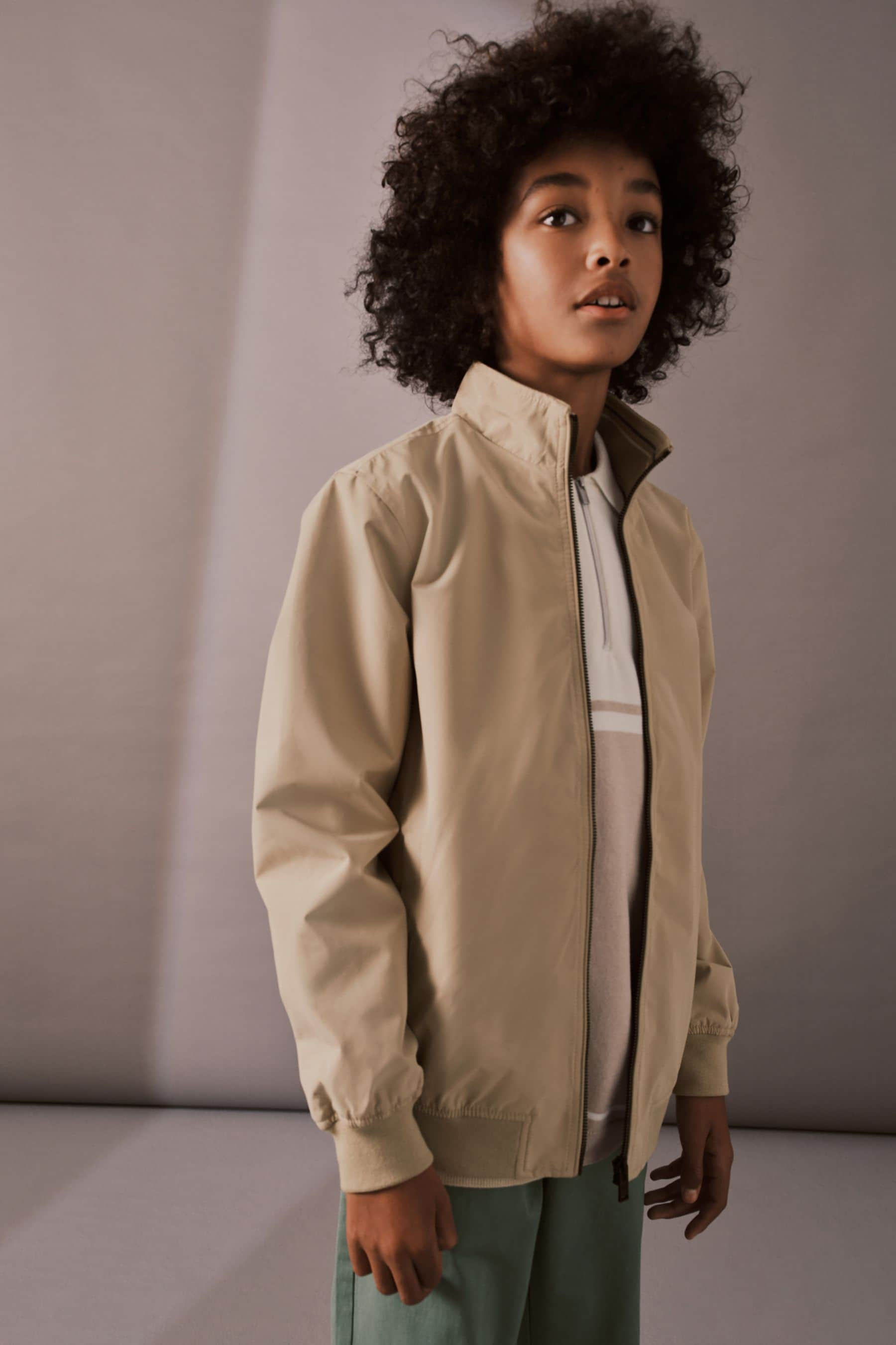 Stone Cream Lightweight Smart Harrington Jacket (3mths-16yrs)