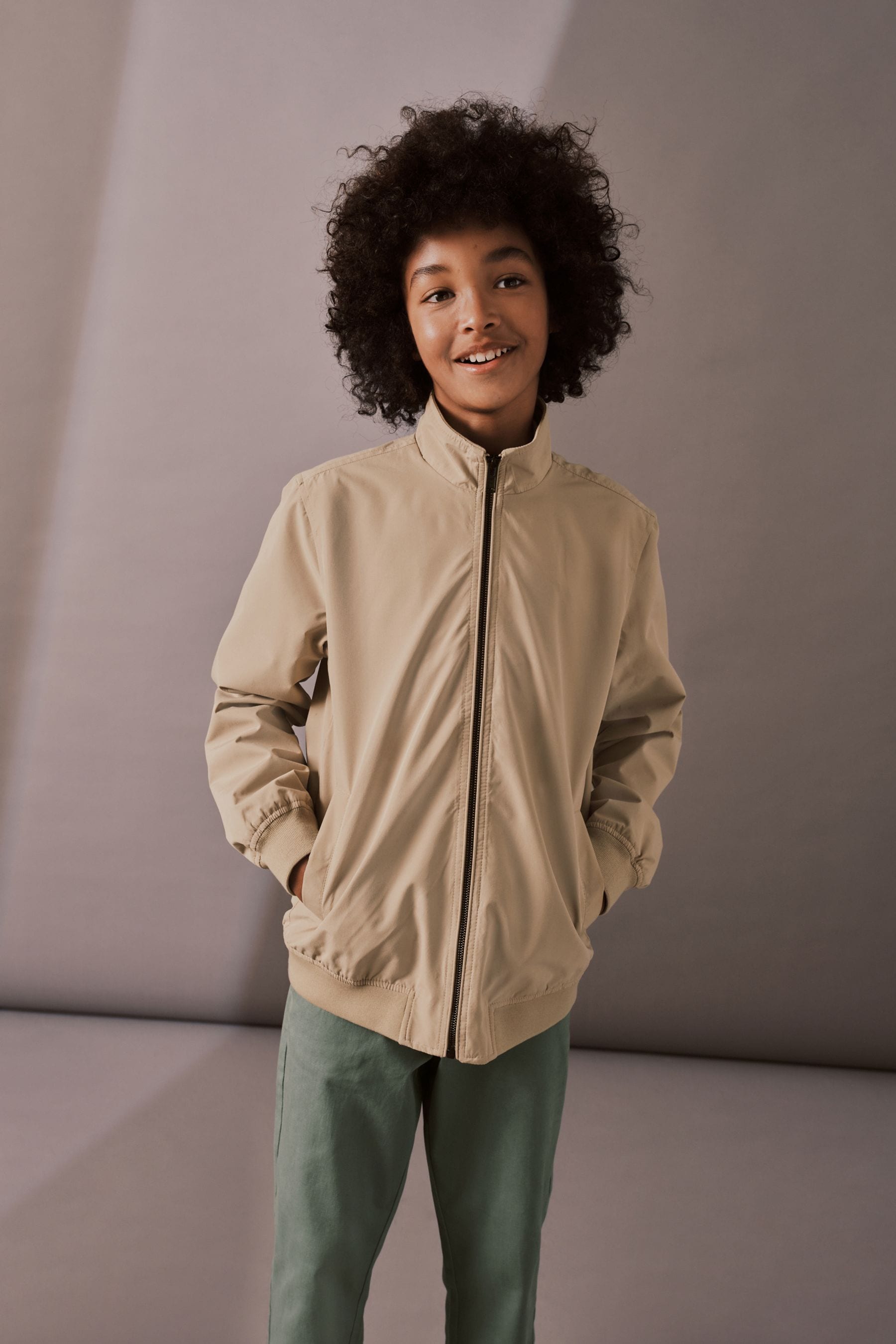 Stone Cream Lightweight Smart Harrington Jacket (3mths-16yrs)