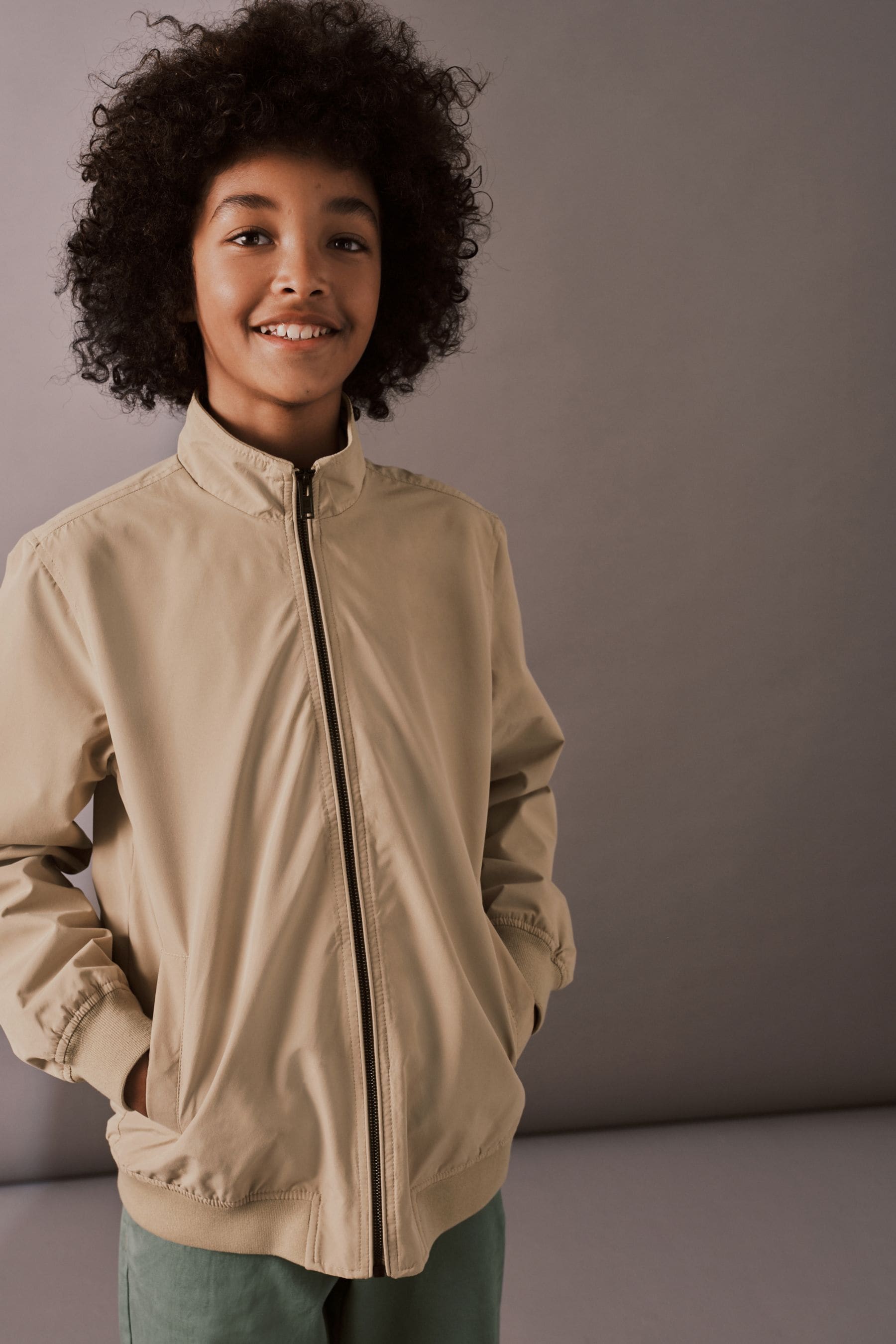 Stone Cream Lightweight Smart Harrington Jacket (3mths-16yrs)