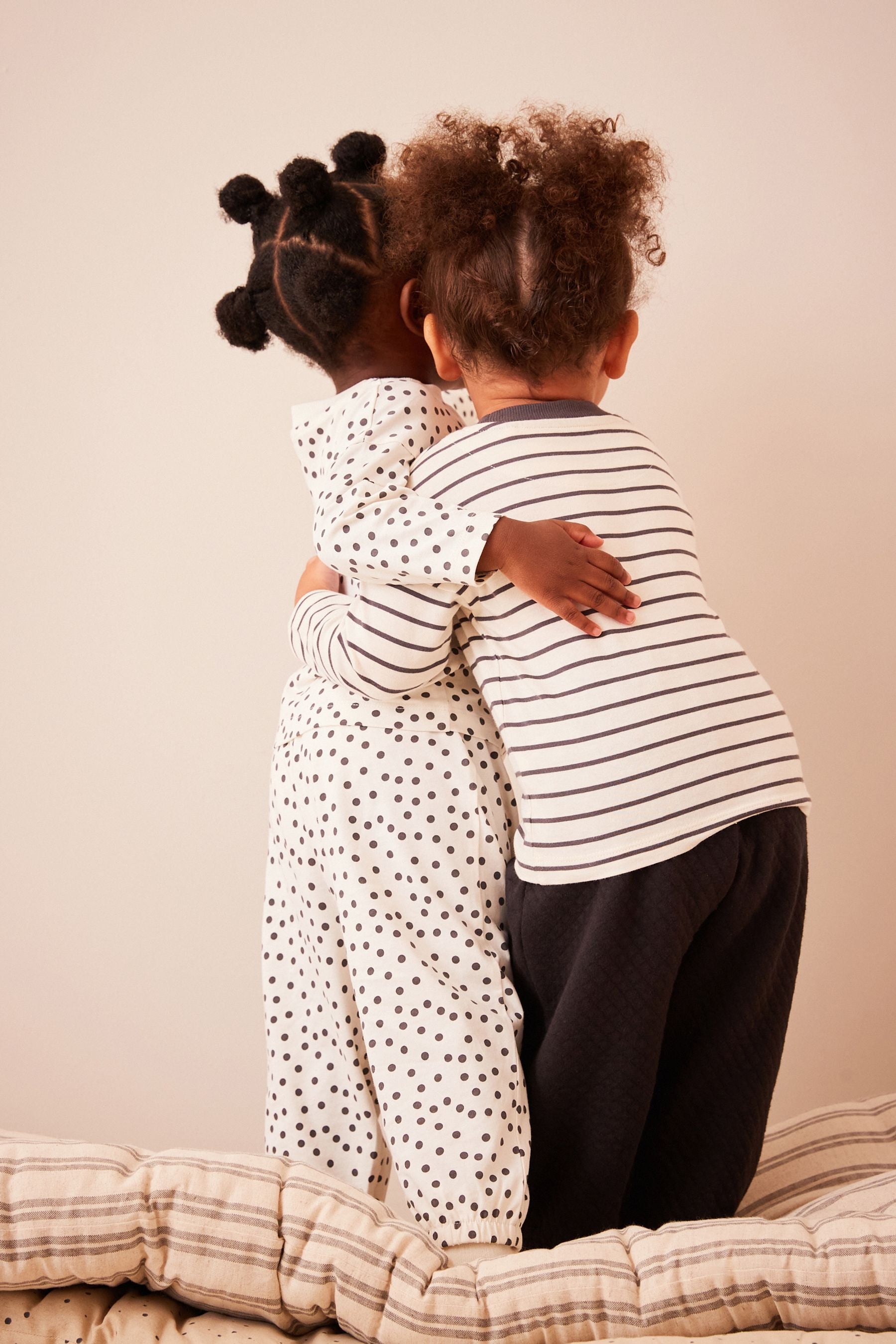 Monochrome Quilted Jogger Pyjamas 2 Pack (9mths-8yrs)