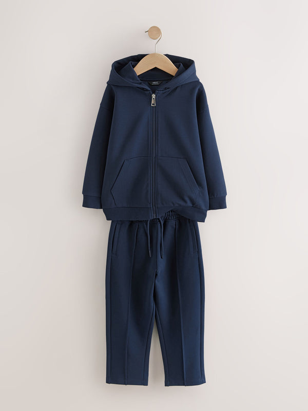 Navy Smart Zip Through Hoodie and Joggers set (3-16yrs)