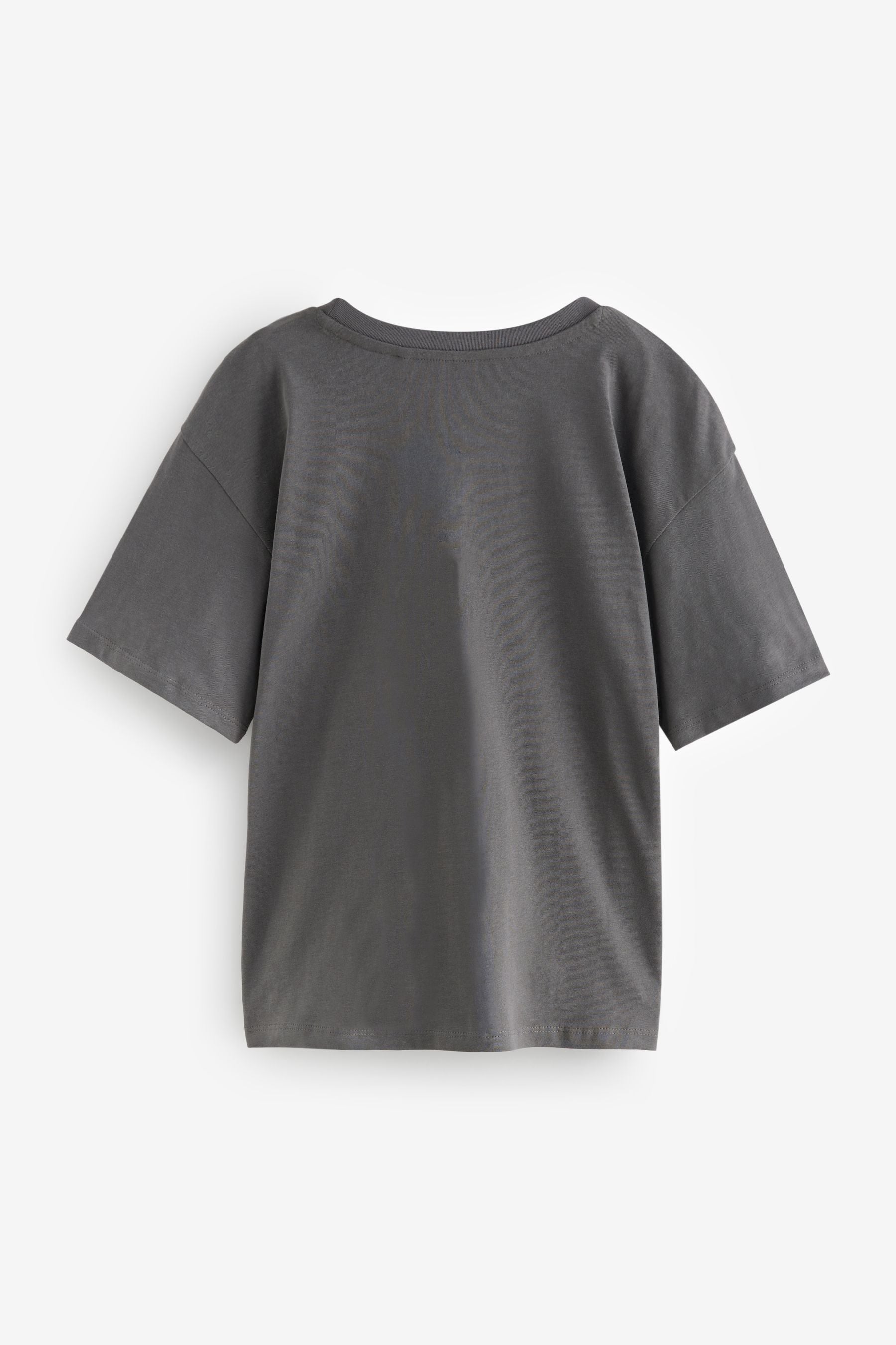 Charcoal Grey 100% Cotton Strawberry Graphic Oversized T-Shirt (3-16yrs)