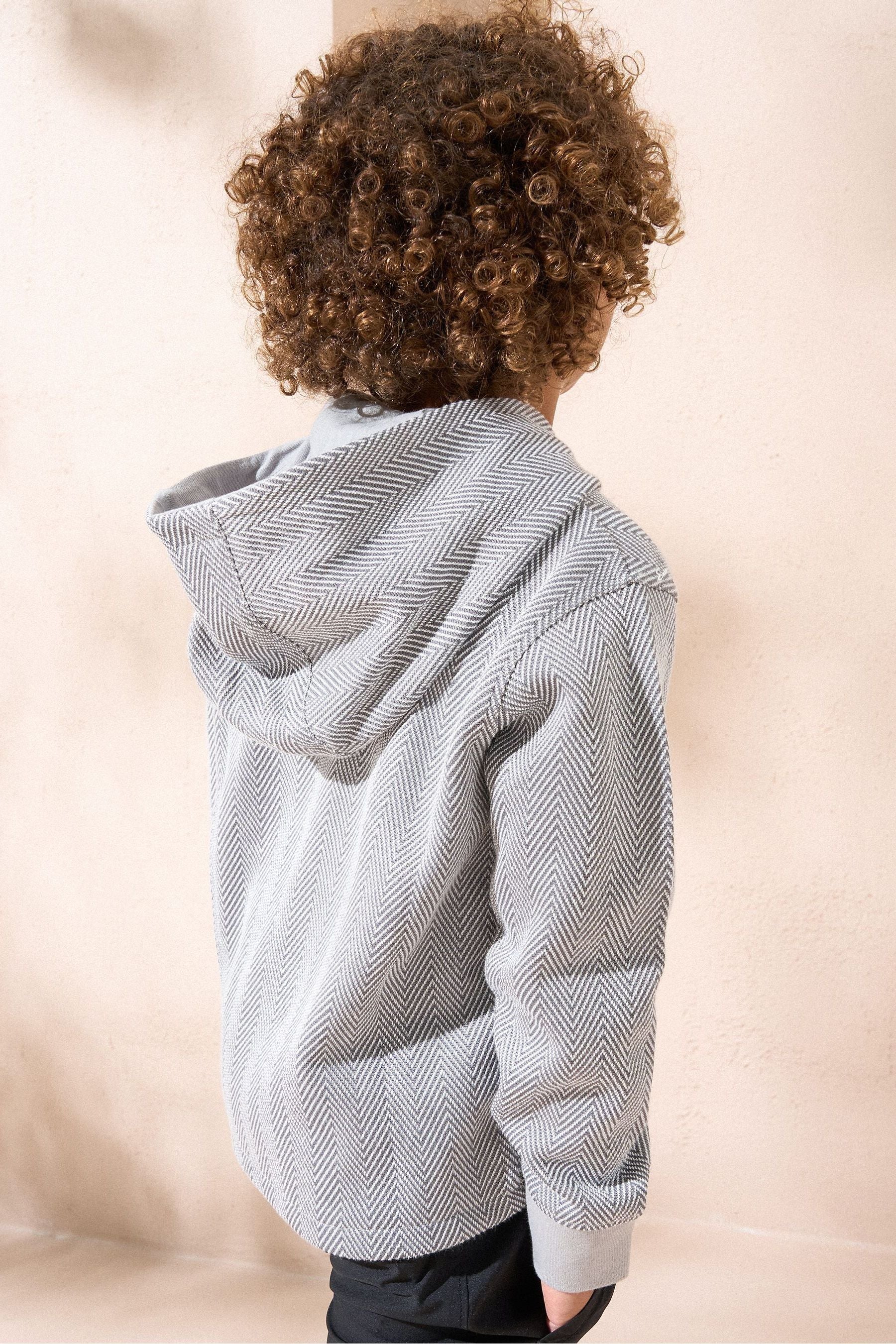 Angel & Rocket Grey Connor Herringbone Smart Hoodie