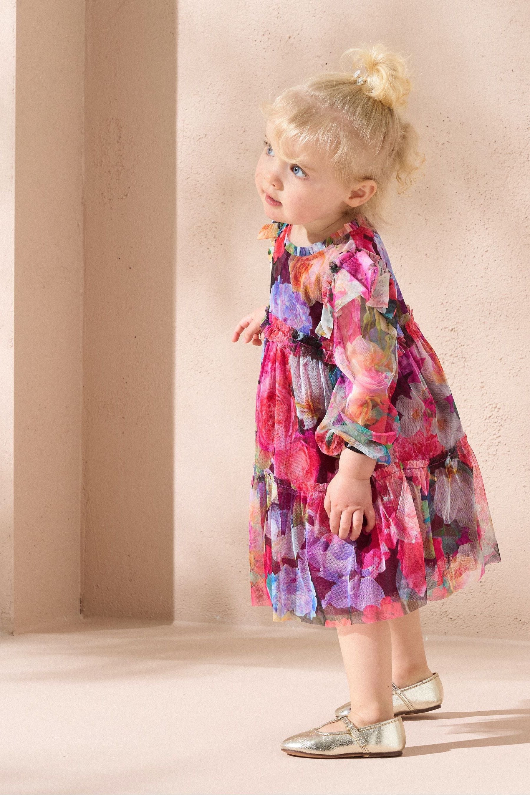 Angel & Rocket Pink Alessia Floral Print Dress